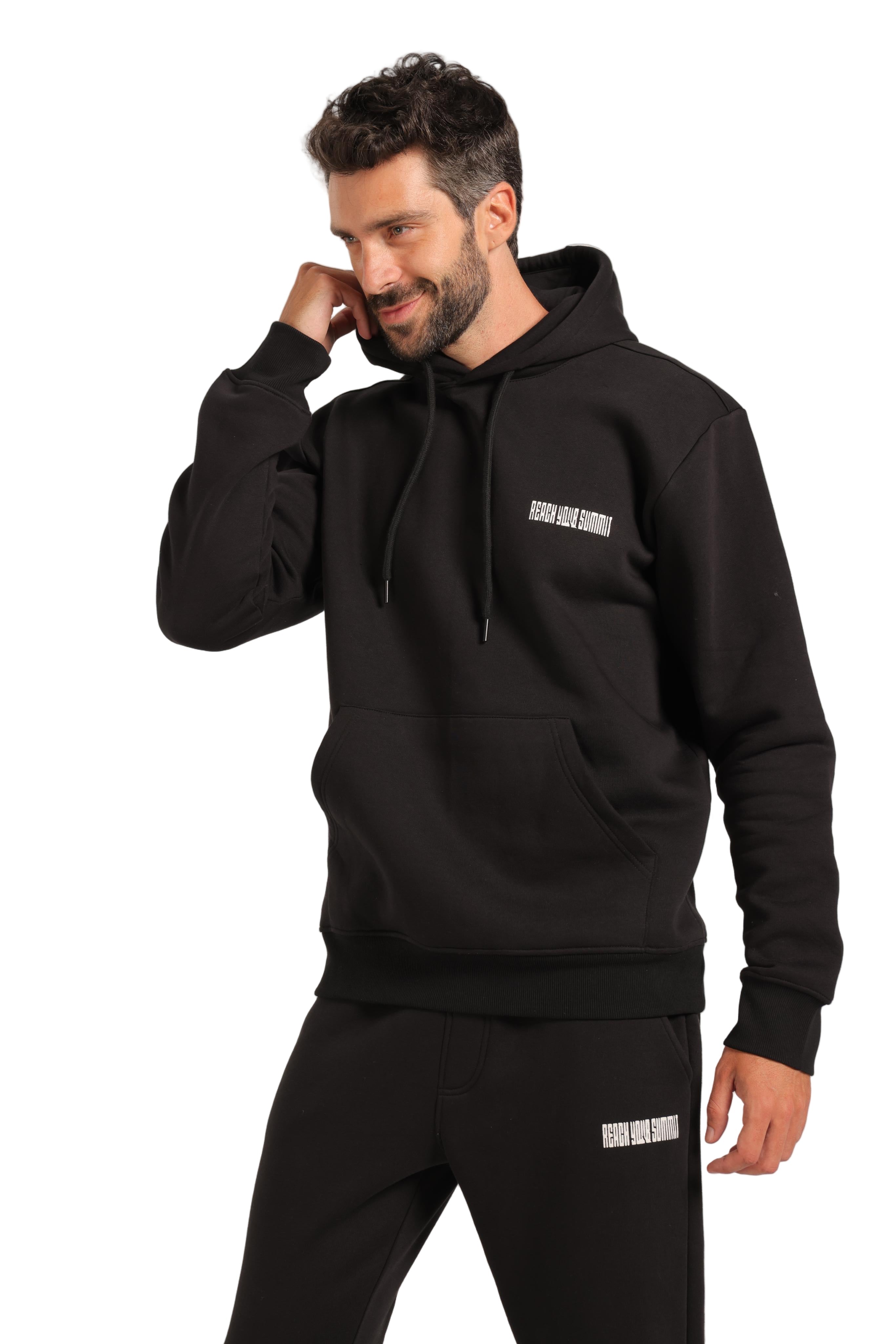 Men's Black Hoodie & Joggers Set