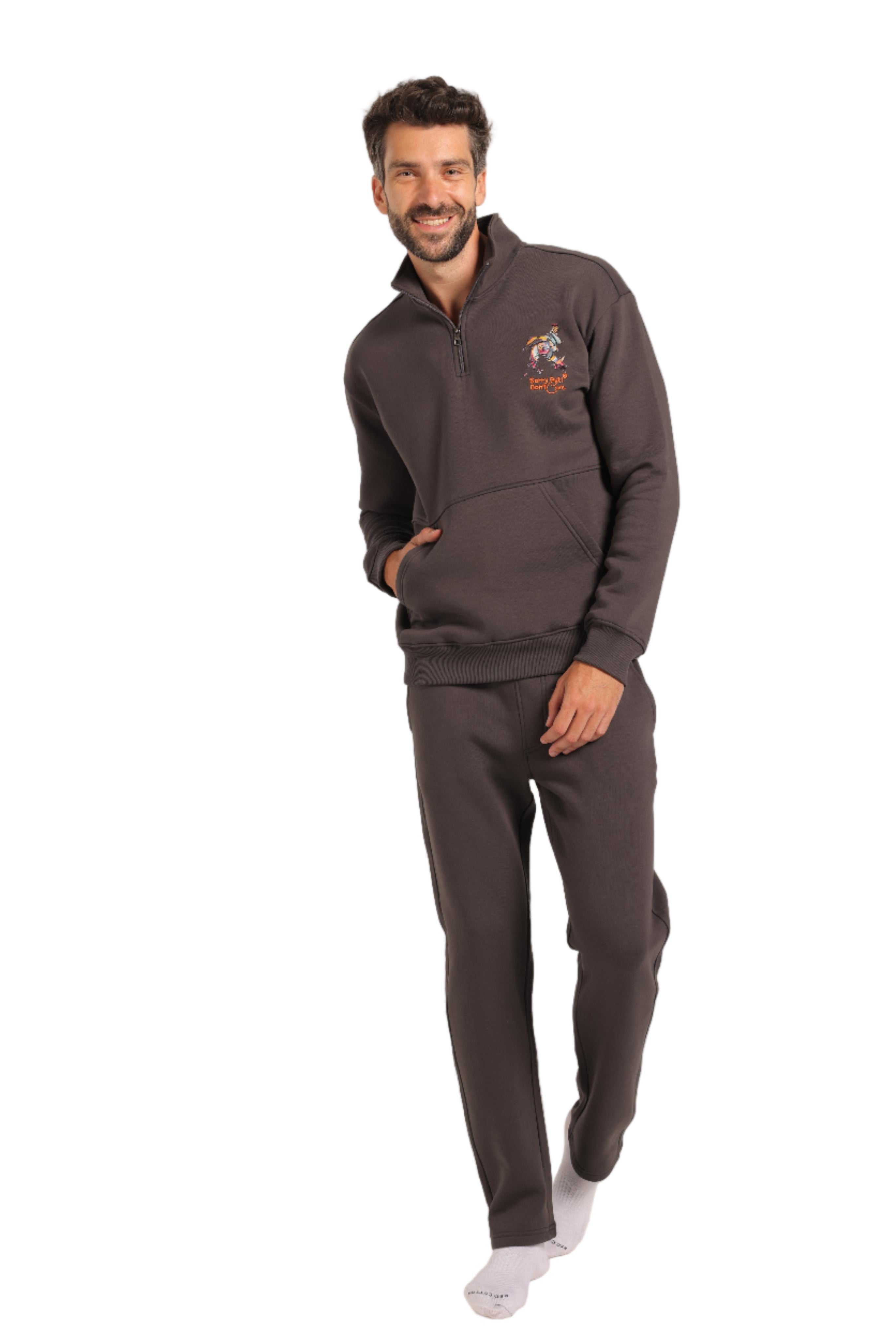 Men's Pajama Set Red Cotton