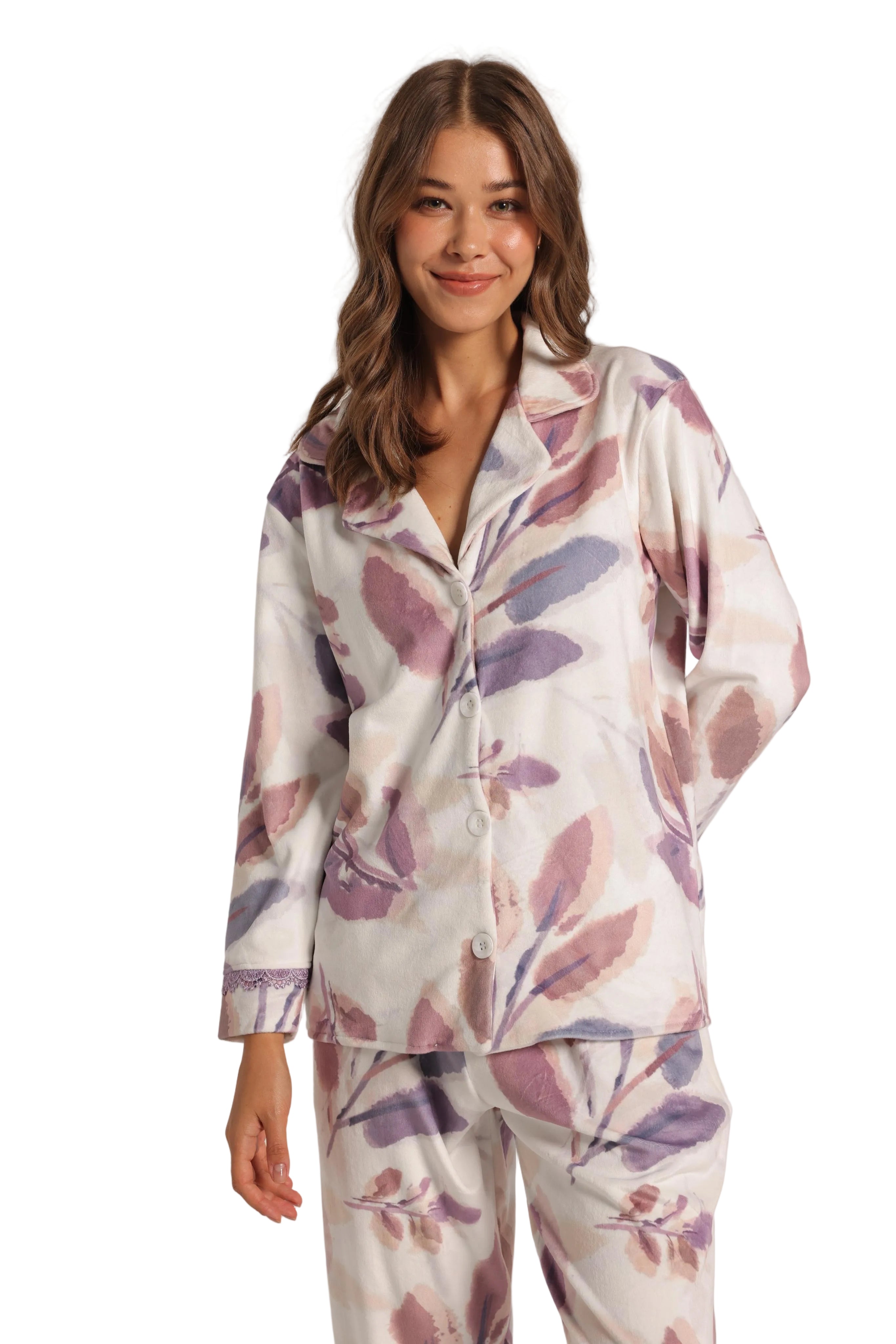 Soft Printed Pajama Set Relaxed Fit