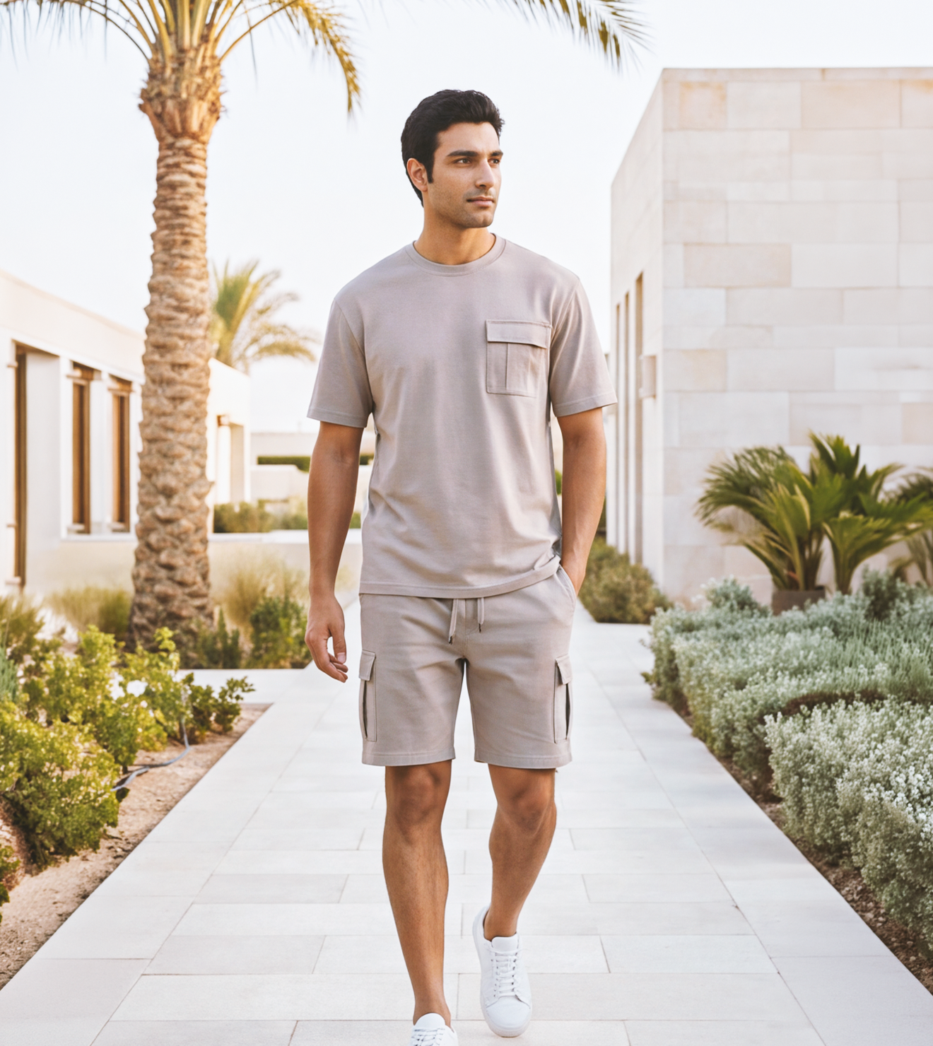 Men's Cargo Shorts Lounge Set