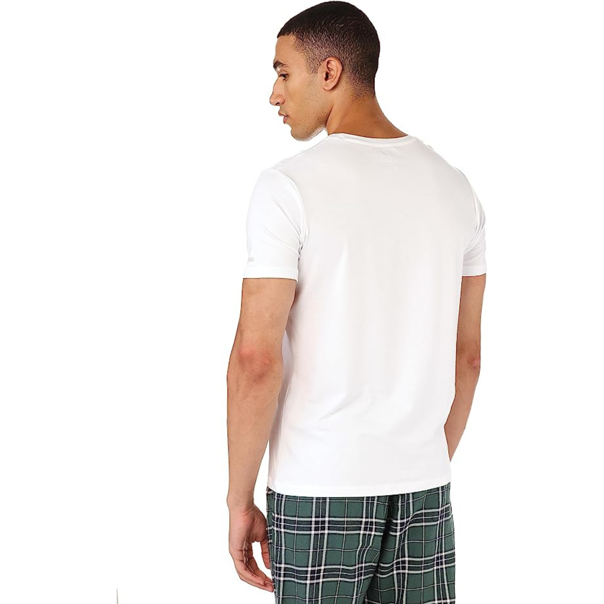Short Sleeve Undershirt For Men Round Neck