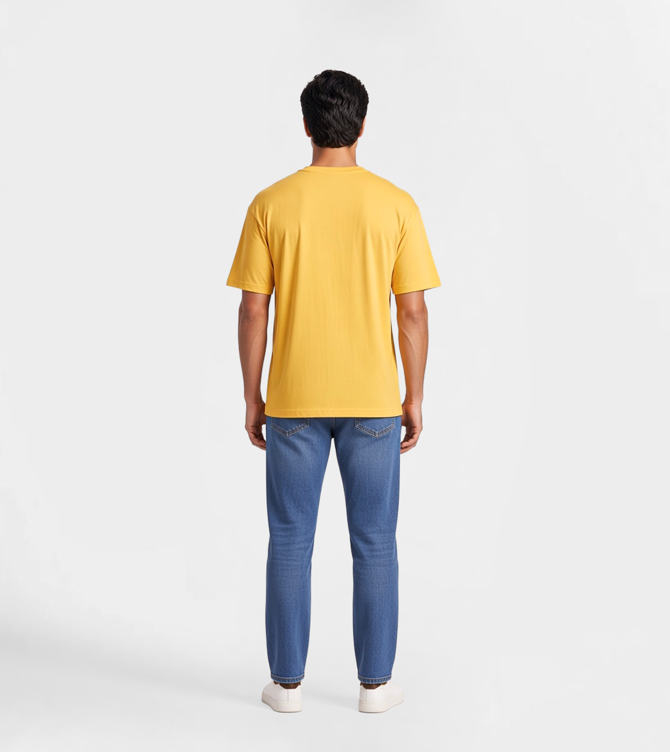 Men’s Yellow T-Shirt with Front Chest Print