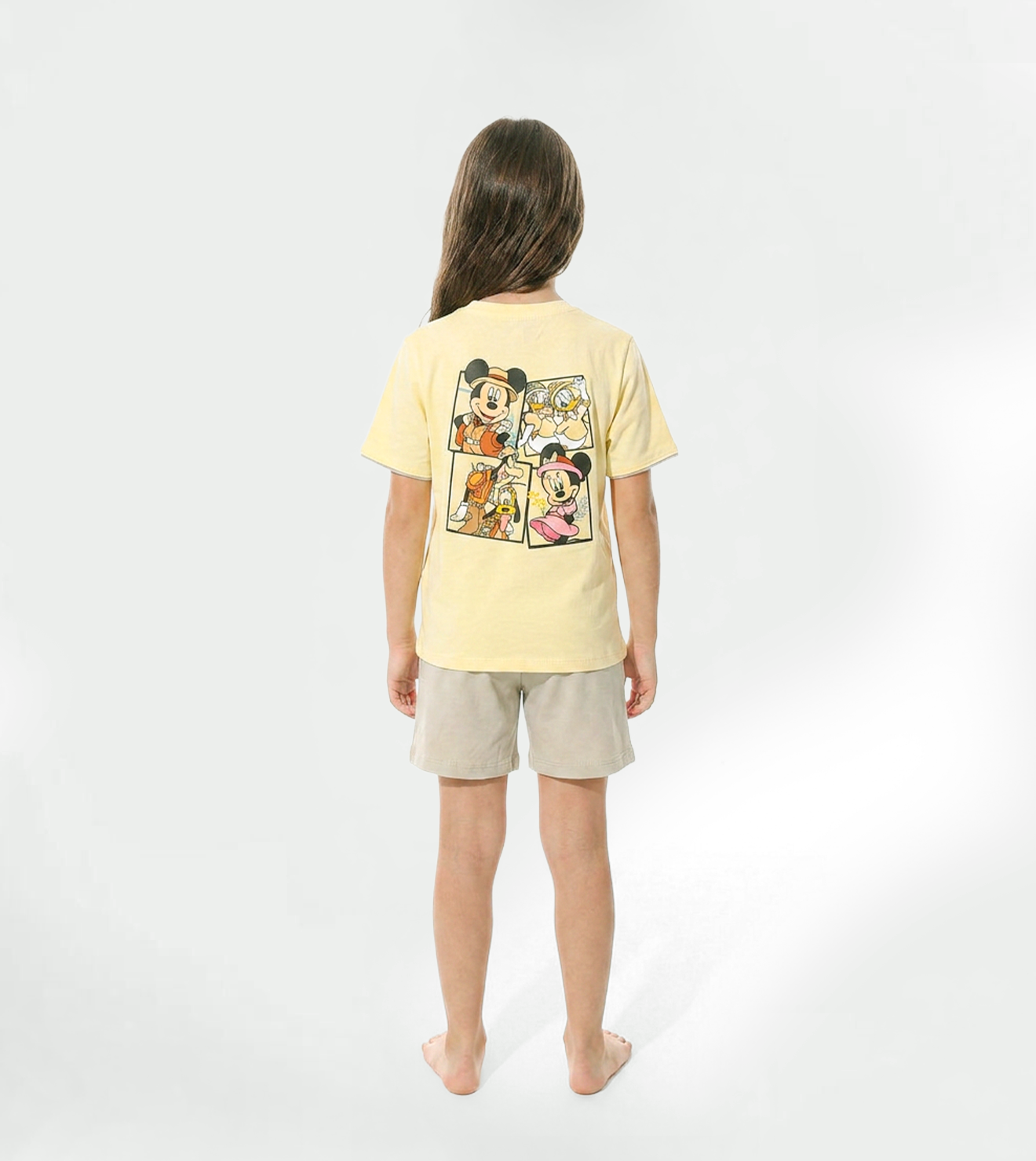 Girls Yellow Summer Milton Shorts Pajama Set
