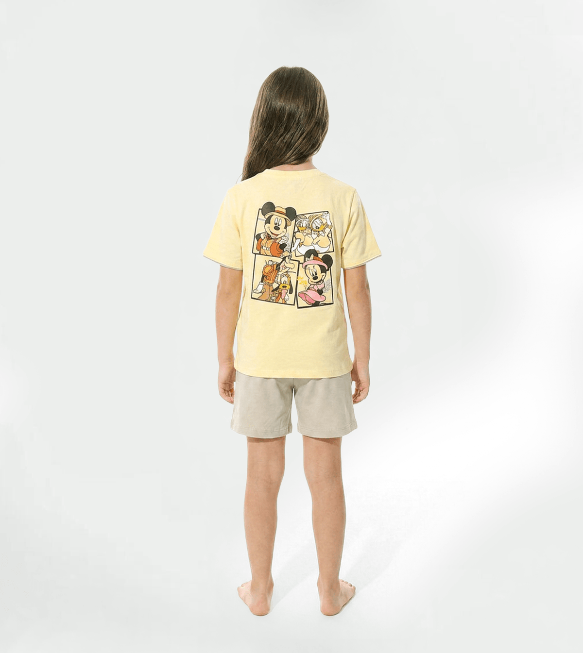 Girls Yellow Summer Milton Shorts Pajama Set