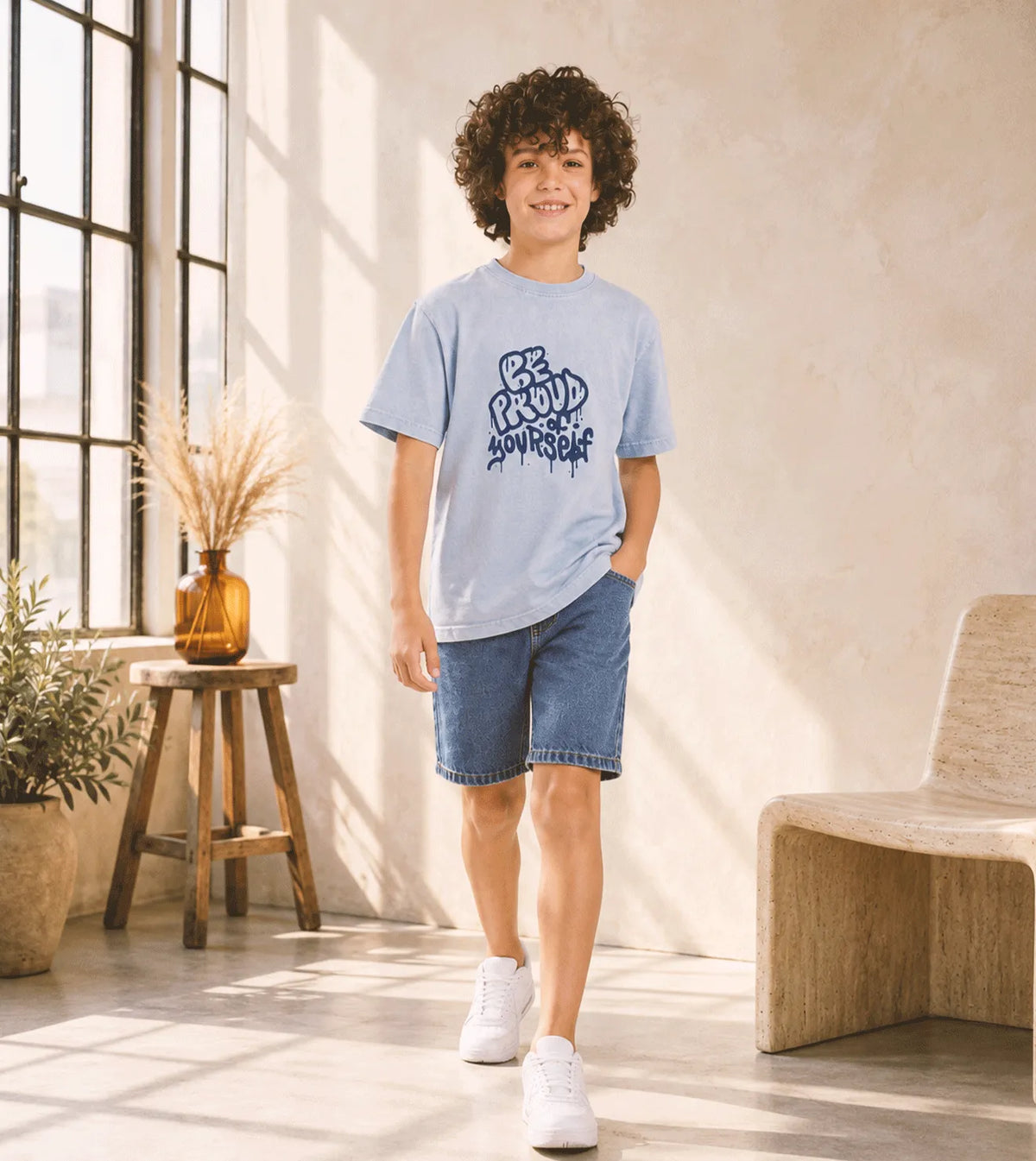 Boys’ Baby Blue Short Sleeve T-Shirt
