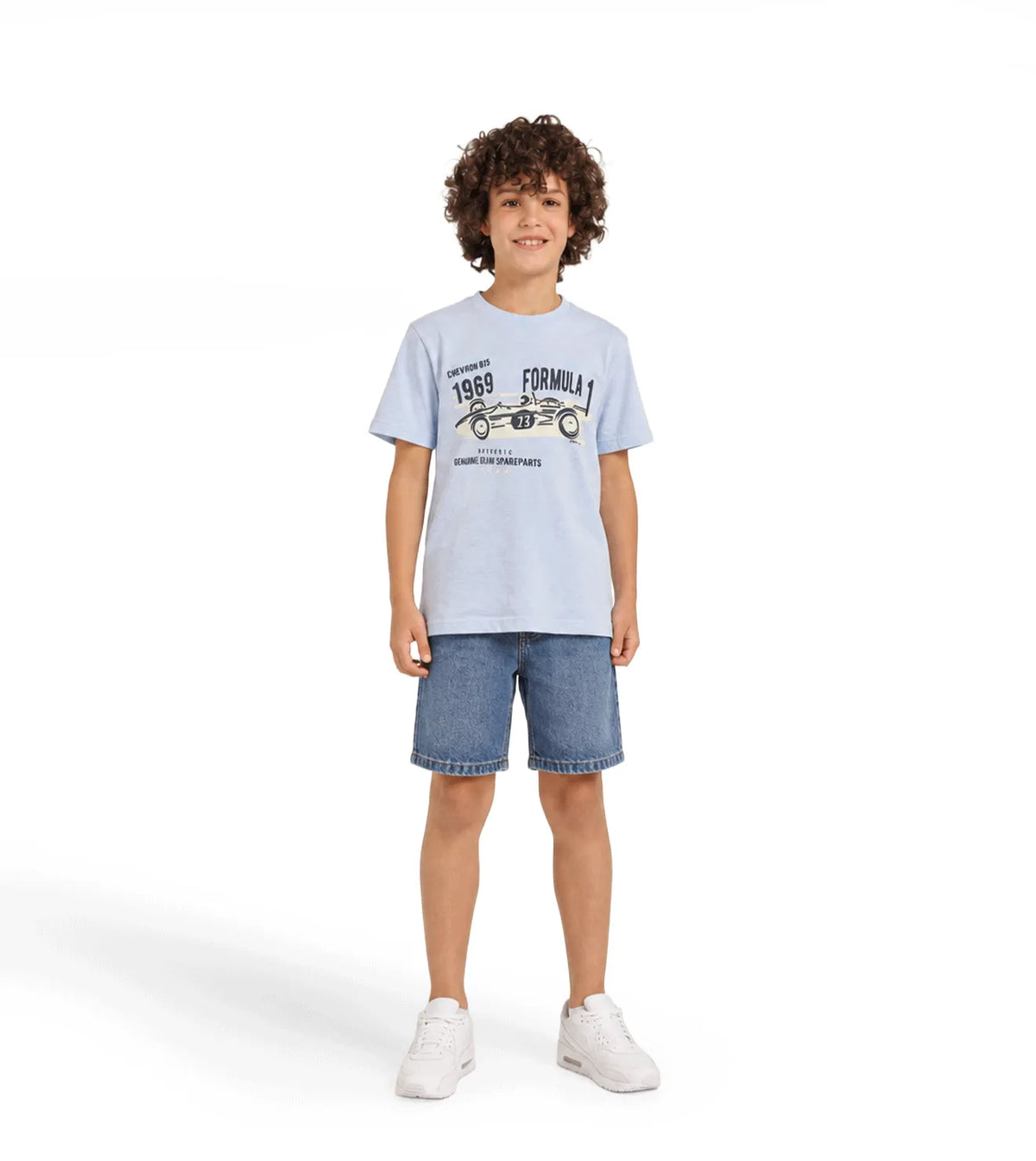 Boys’ Baby Blue Half-Sleeve T-Shirt
