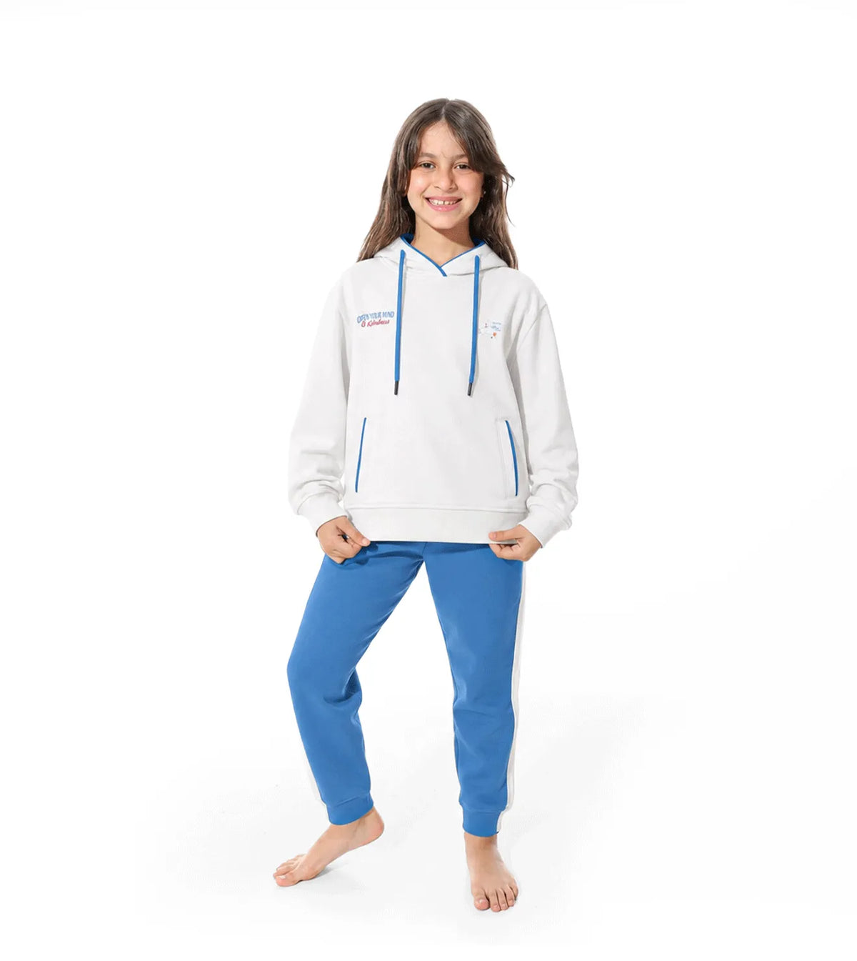 Girls’ Hooded Milton Pajama Set | Red Cotton
