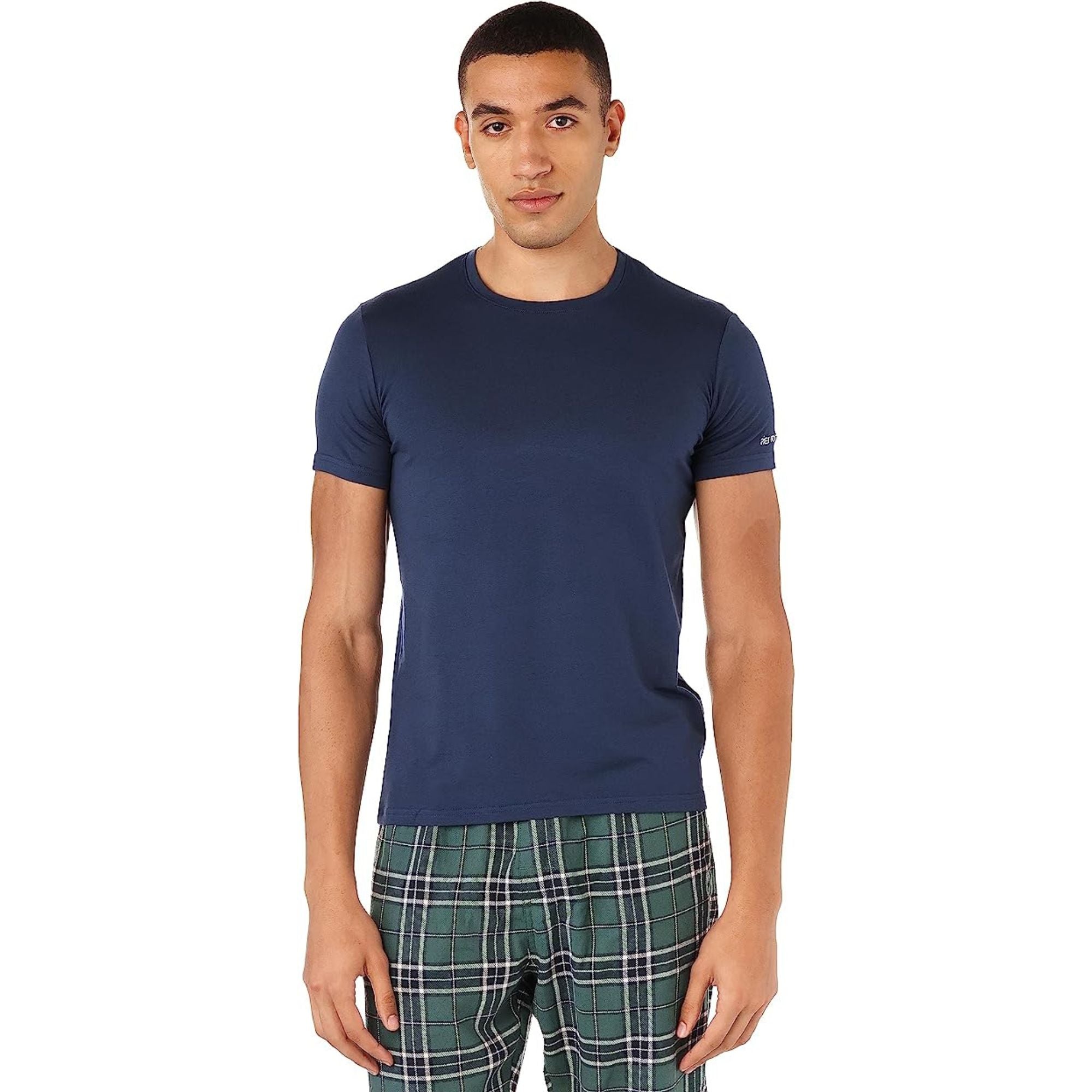 Short Sleeve Undershirt For Men Round Neck