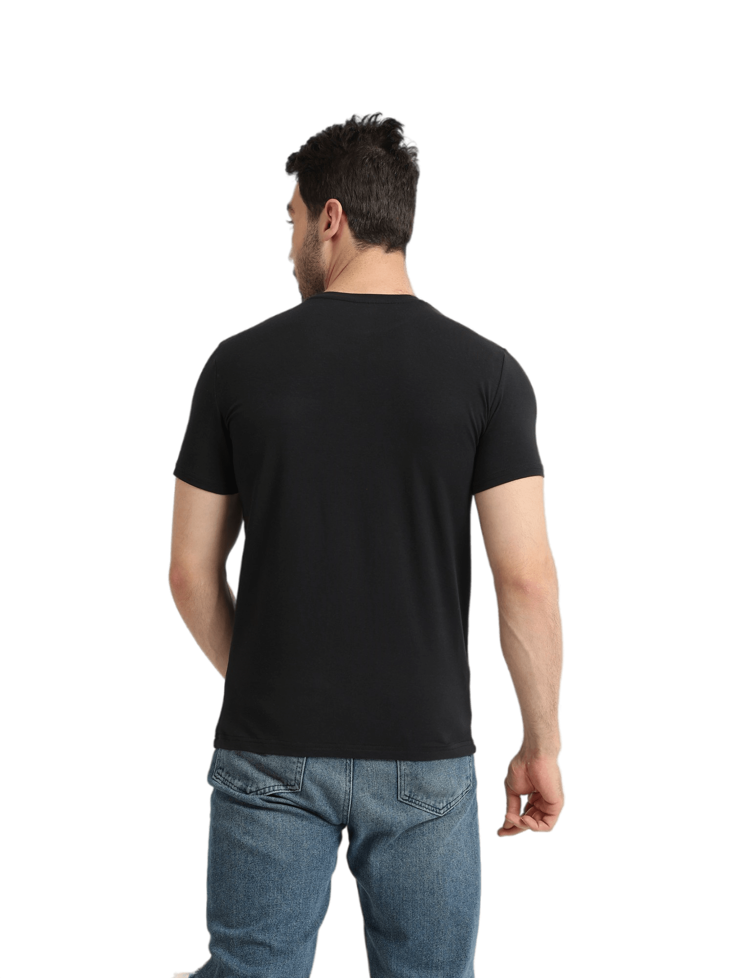 Short Sleeve Undershirt For Men Round Neck