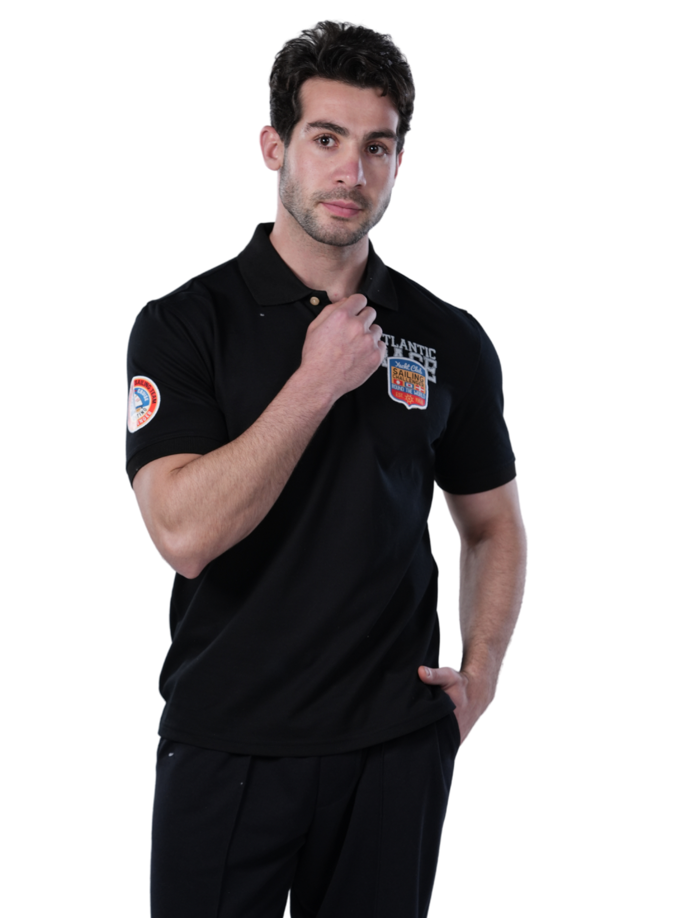 Polo T-Shirt For Men - Comfortable & Basic - Black