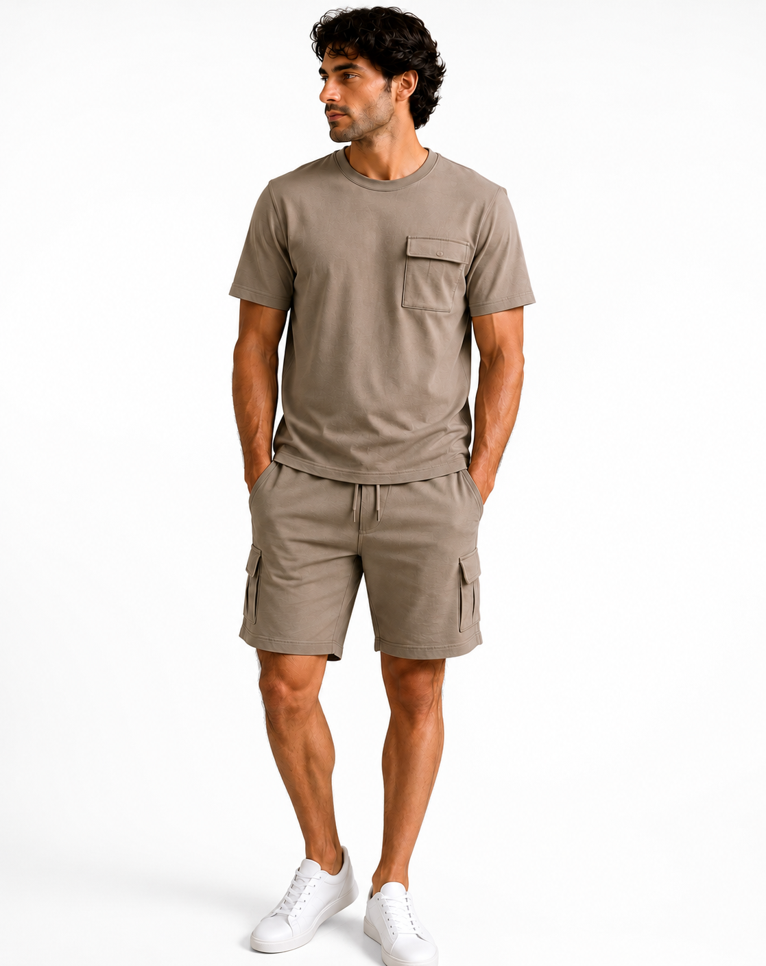 Men's Cargo Shorts Lounge Set