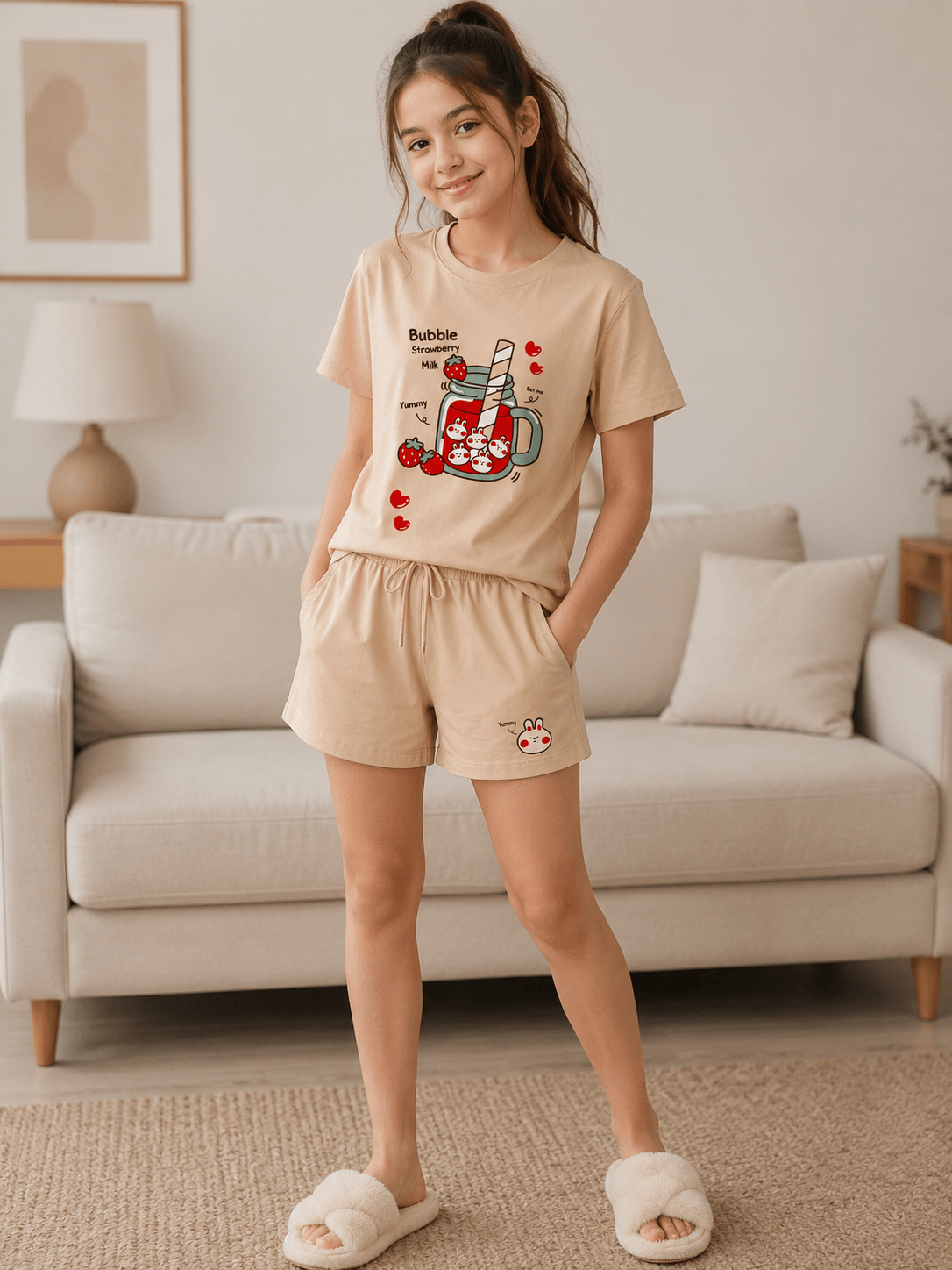 Girls' Casual Brasola Short Pajama Set
