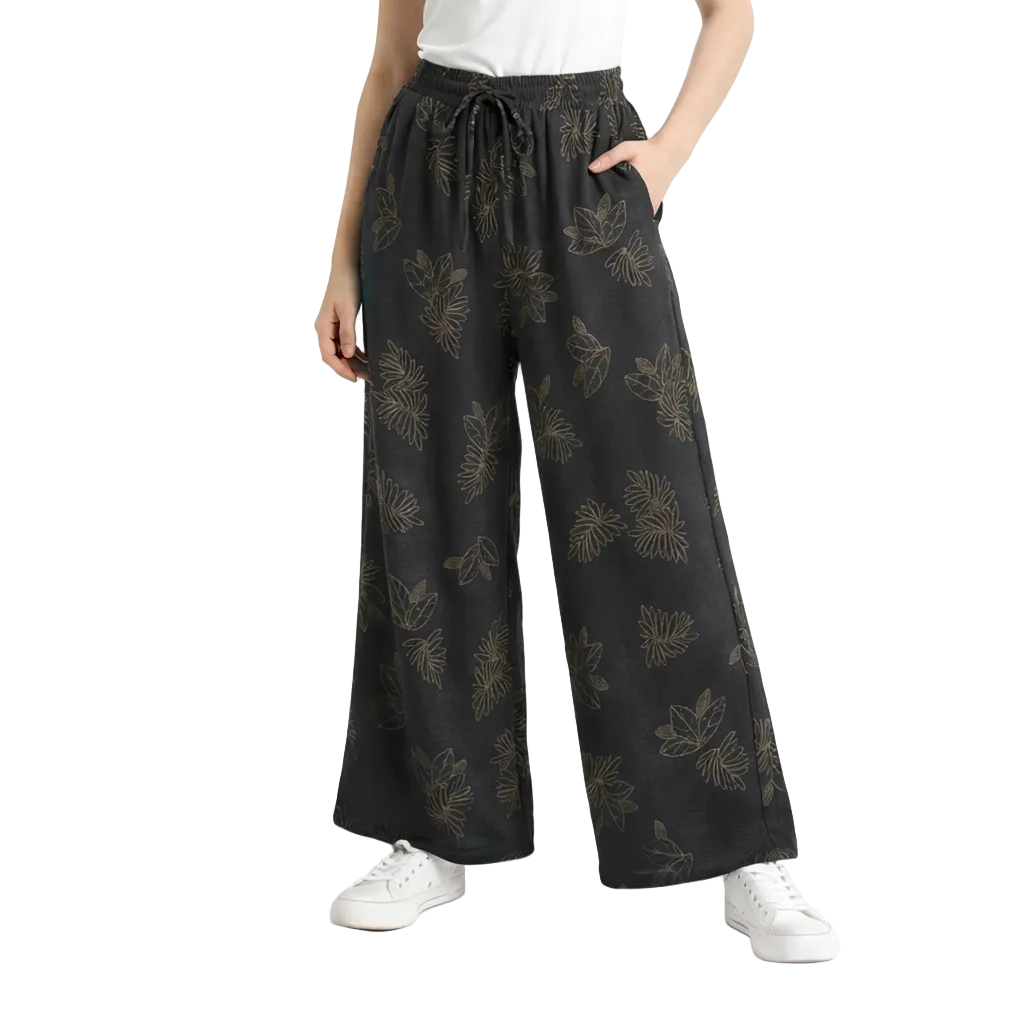 Women’s Floral Print Wide-Leg Trousers