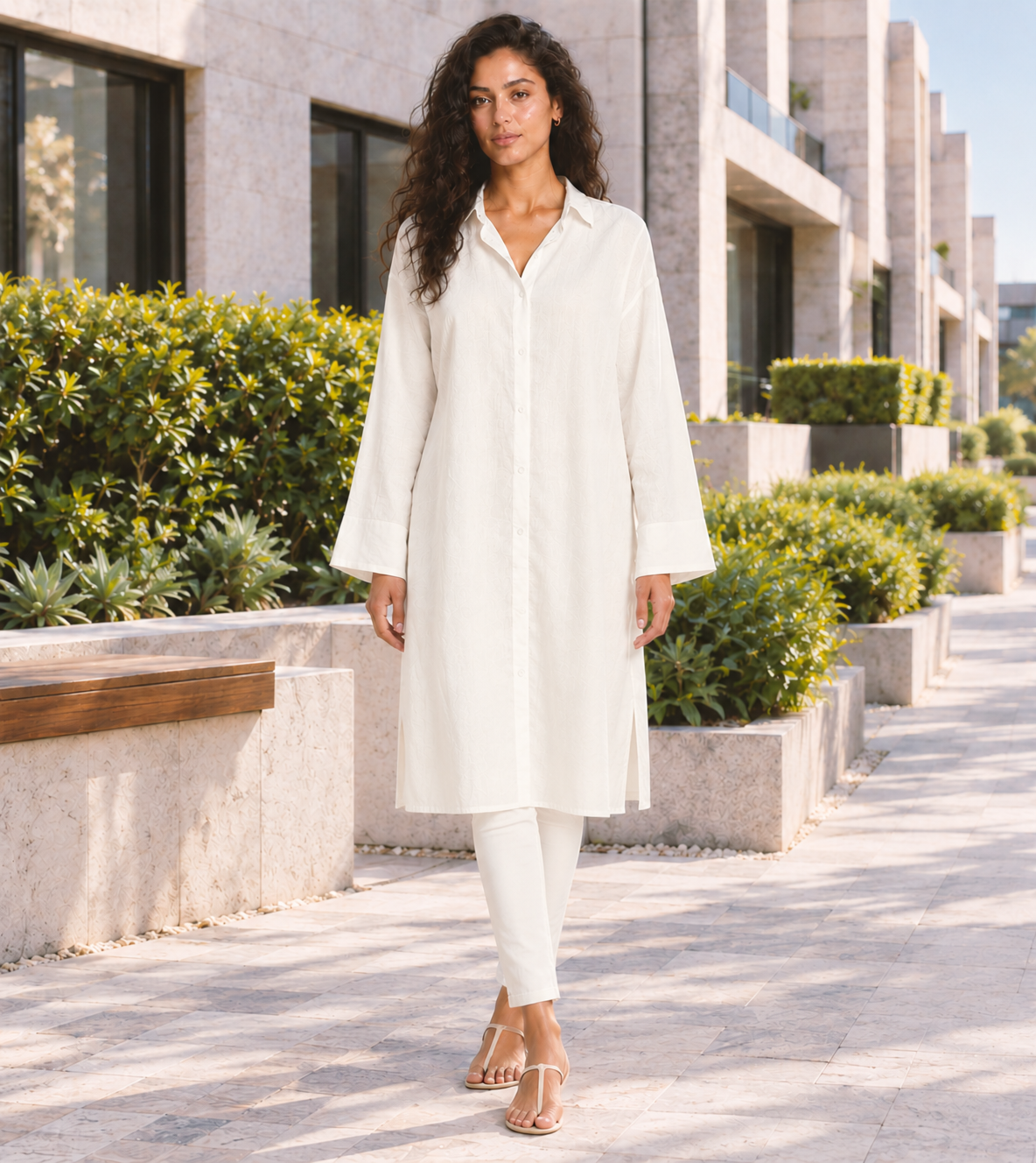 Linen Long-Sleeve Women's Shirt