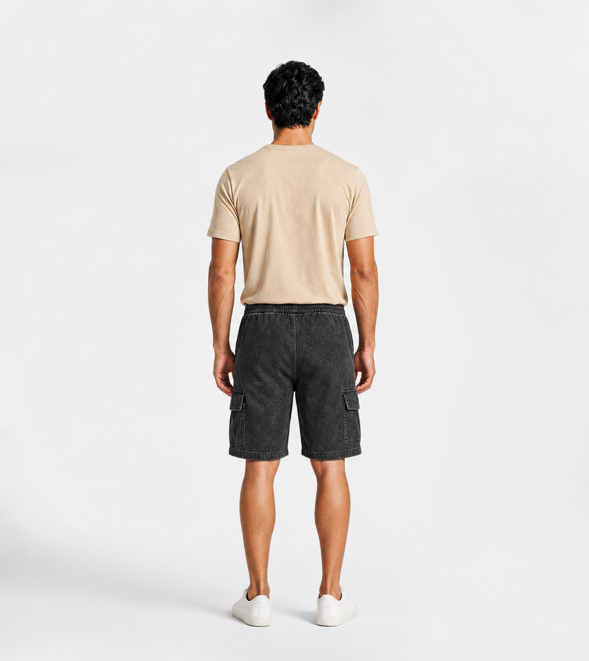 Men’s Black Linen Shorts