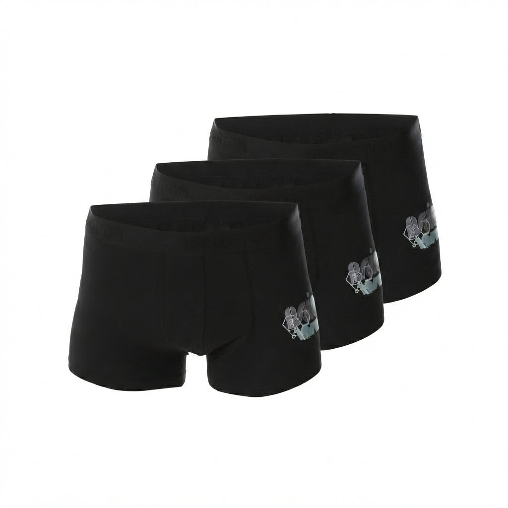 Men's Long Boxer 3-Pack Black
