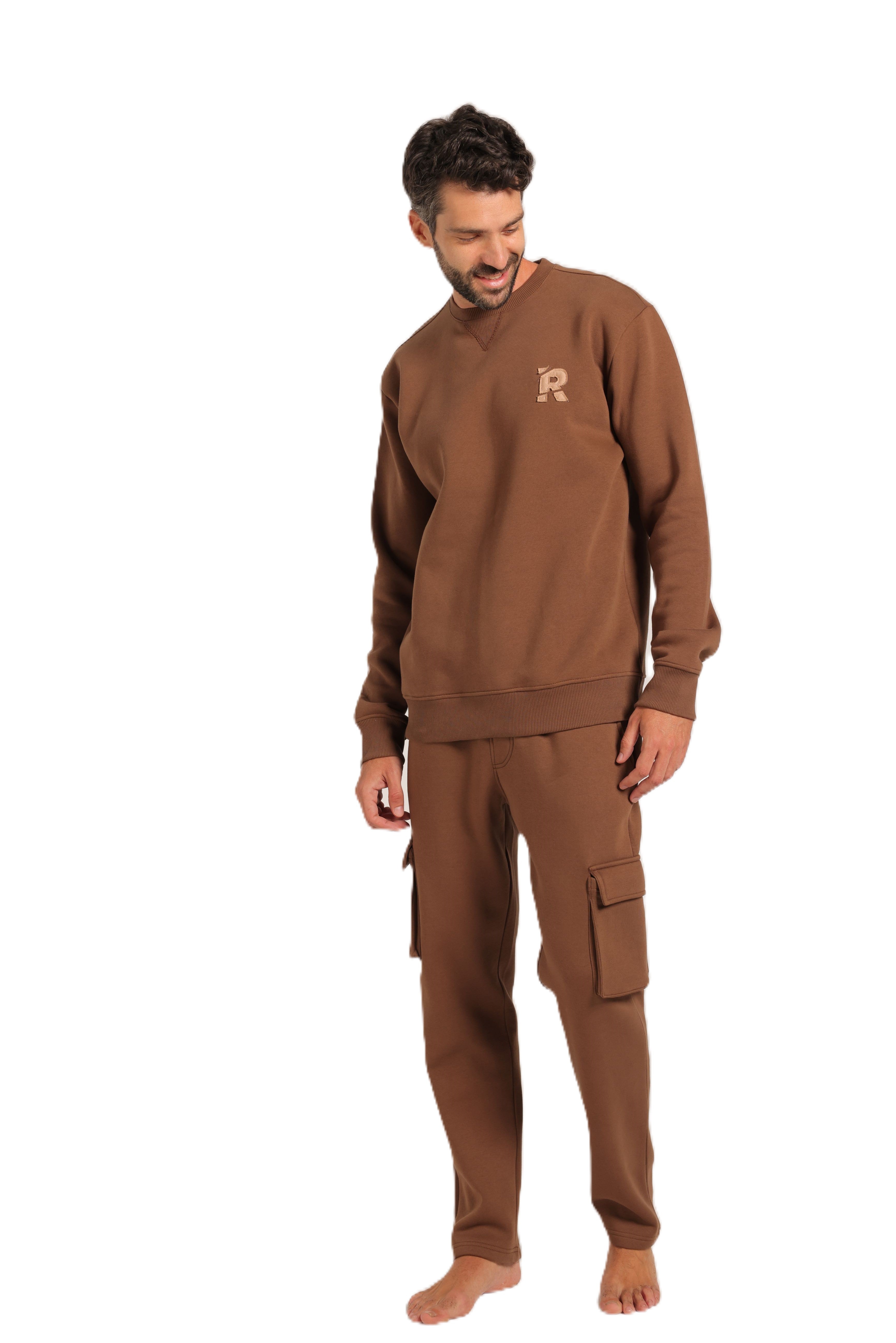 Men’s Brown Sweatshirt & Jogger Set