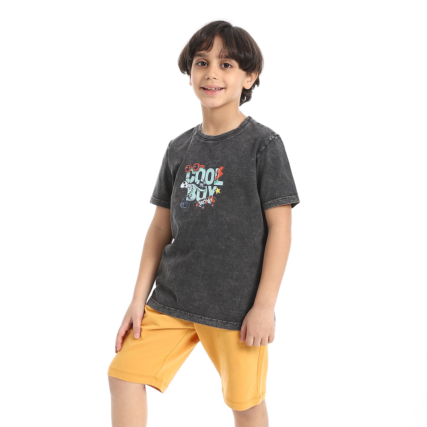 Boy's Summer Pajama - Dark Grey
