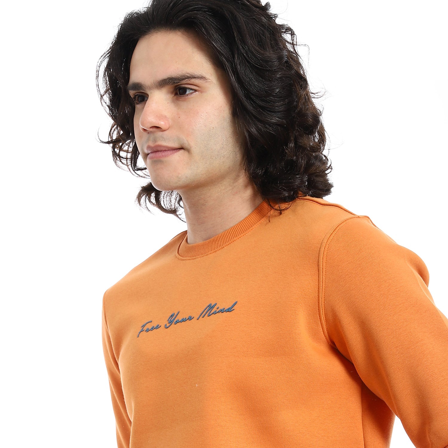Men's Crewneck Sweatshirt - Style & Comfort Combined - Orange