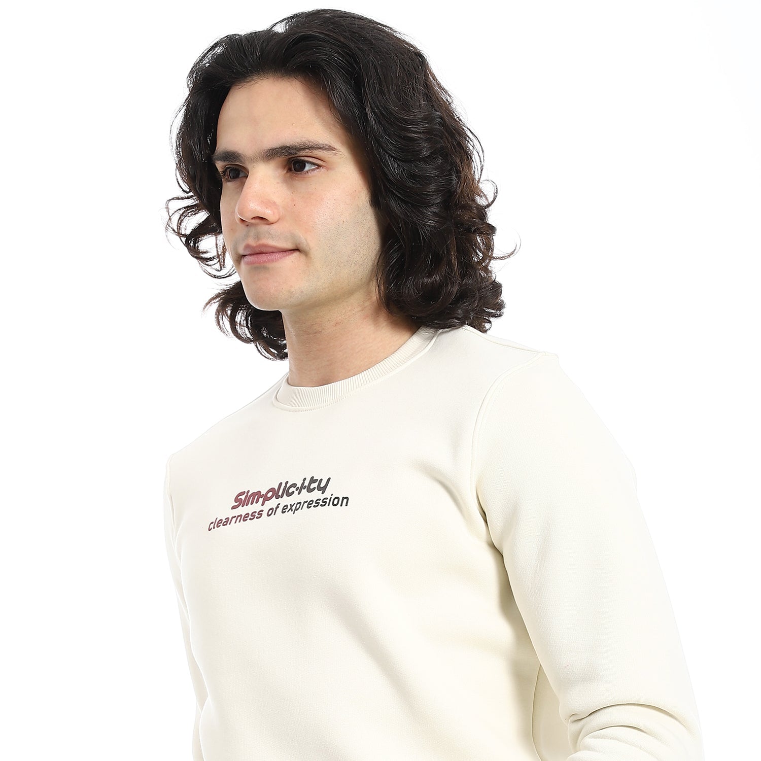 Men's Crewneck Sweatshirt - Style & Comfort Combined - Off White