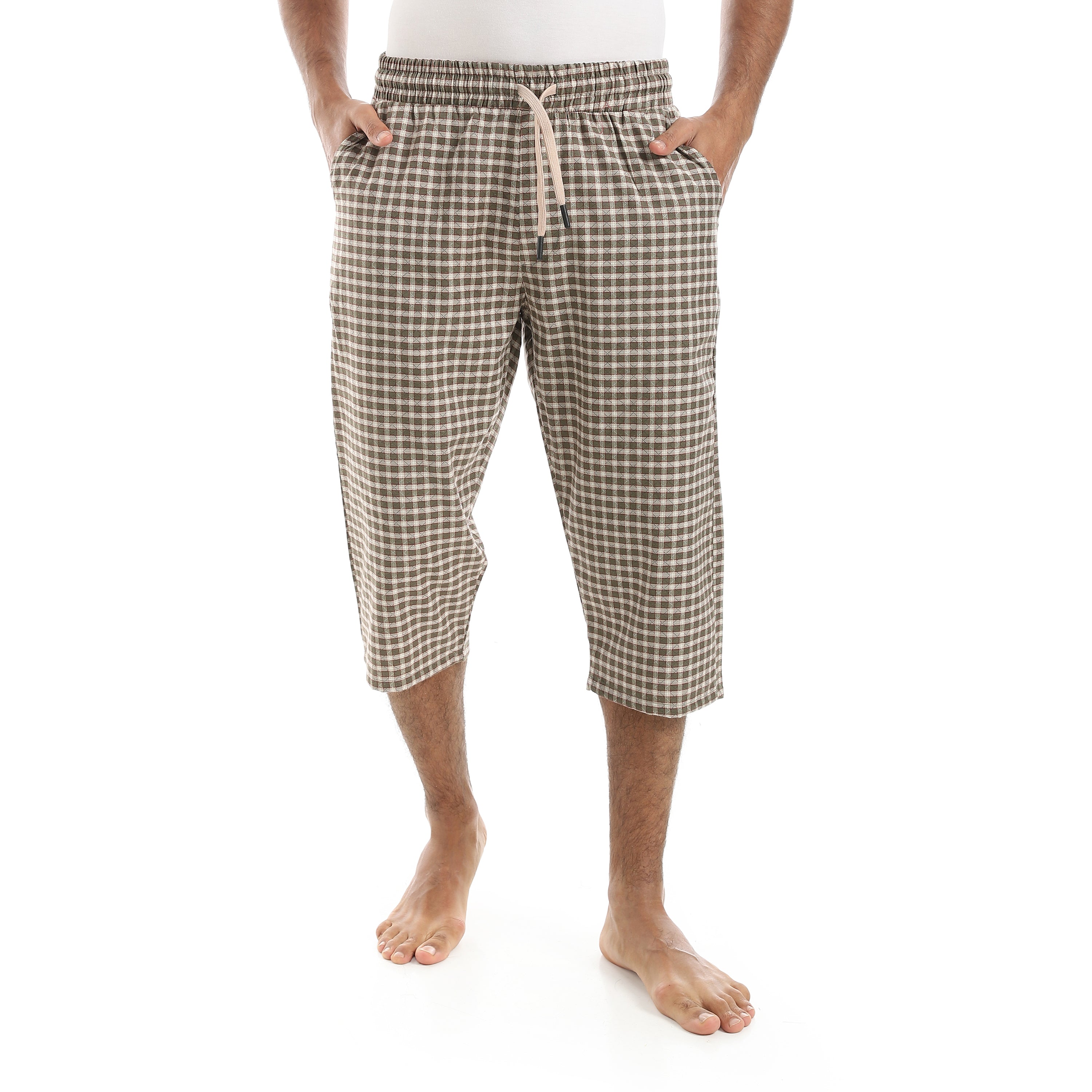 Comfy and Stylish Men's Soft Check Pentacore - Beige
