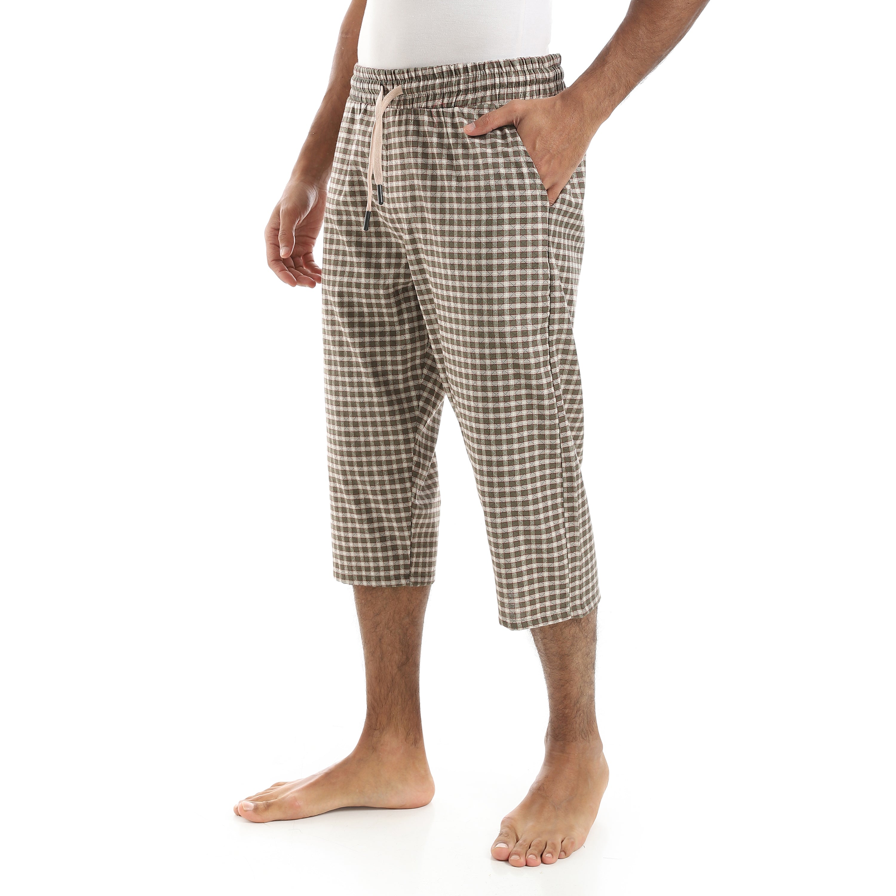 Comfy and Stylish Men's Soft Check Pentacore - Beige