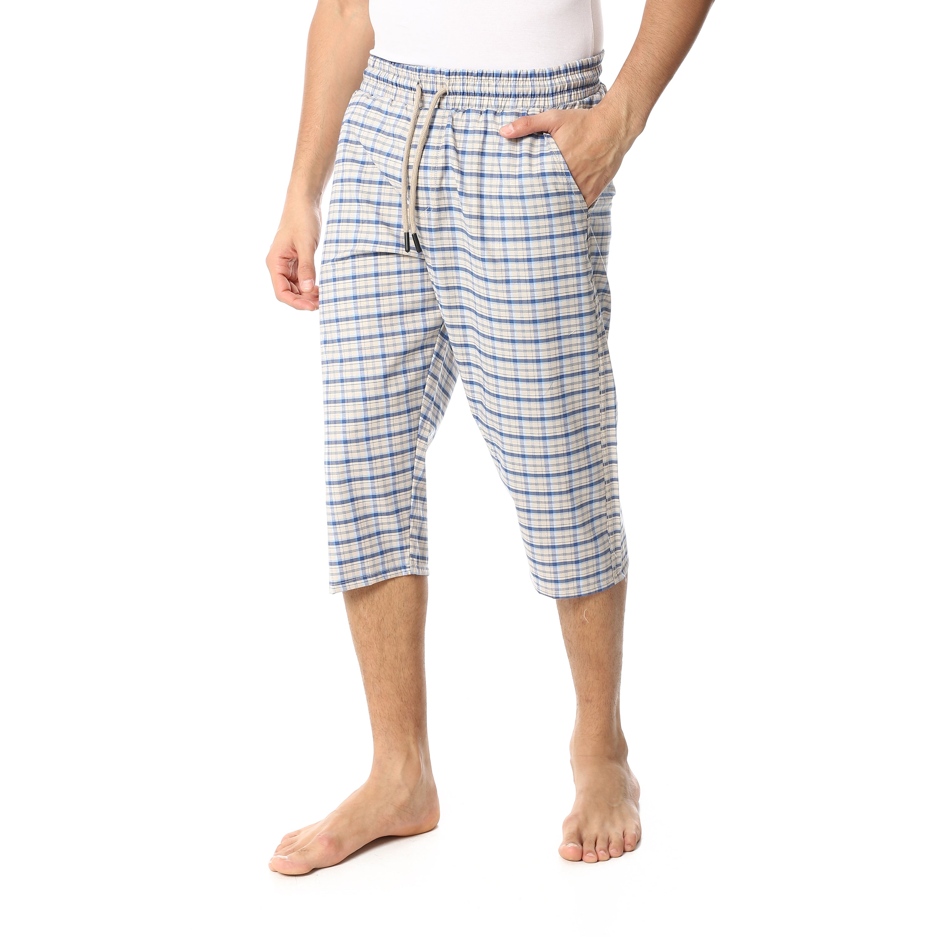 Comfy and Stylish Men's Soft Check Pentacore - Blue