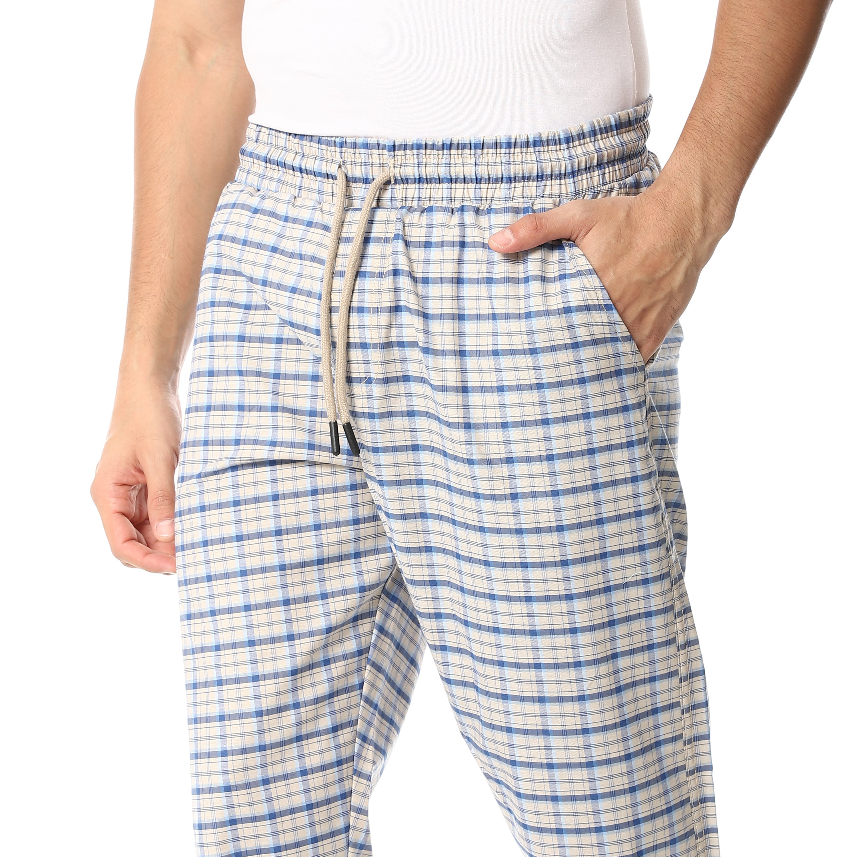 Comfy and Stylish Men's Soft Check Pentacore - Blue