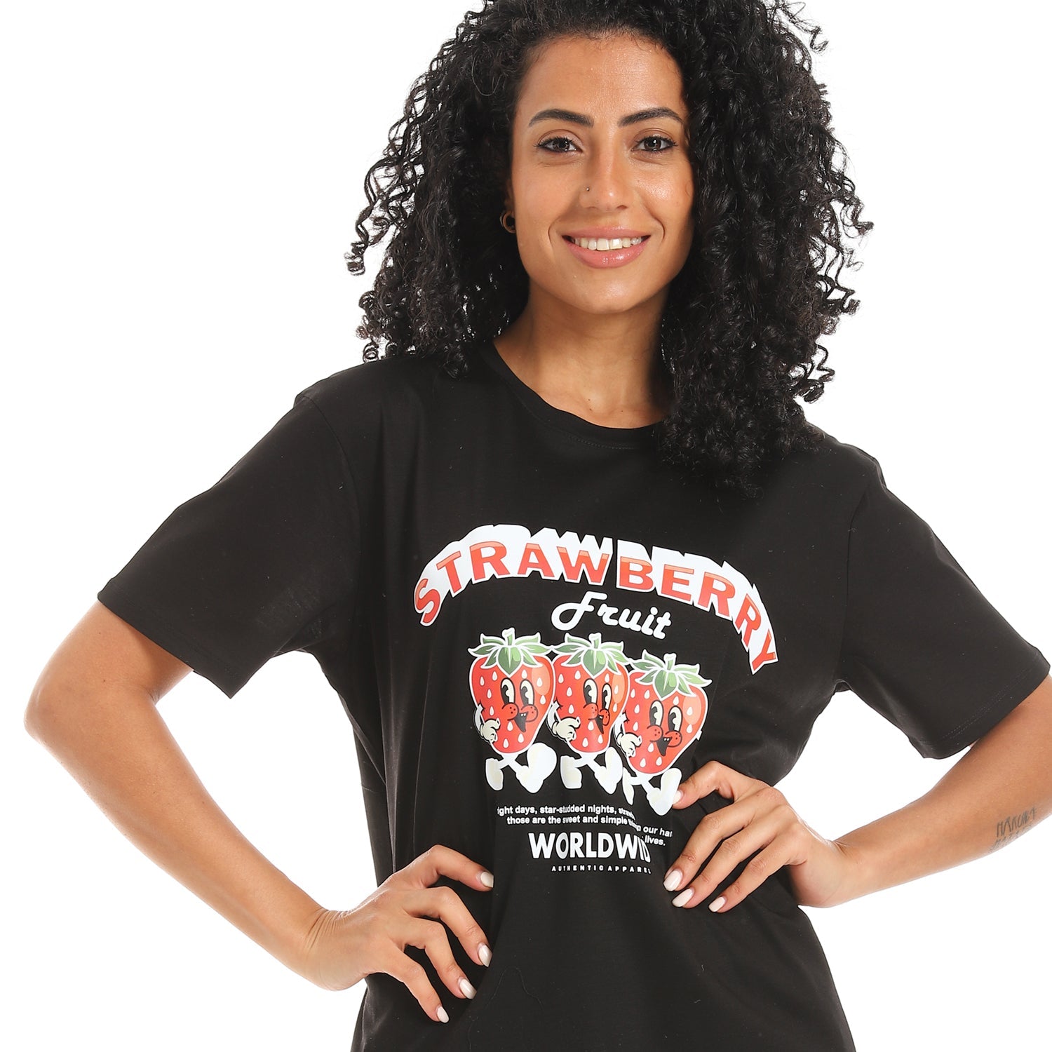 Women’s Strawberry Print Pajama Set – Casual Cotton Loungewear