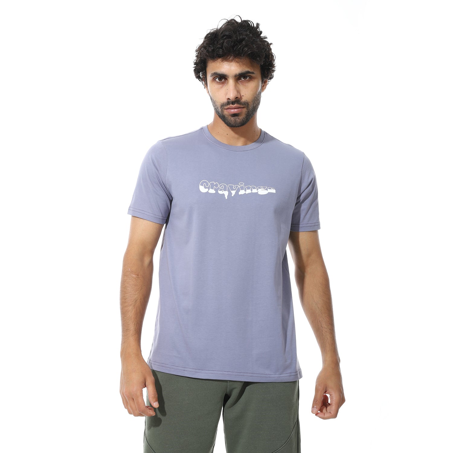 Men's Regular Fit Denim T-Shirt with Printed