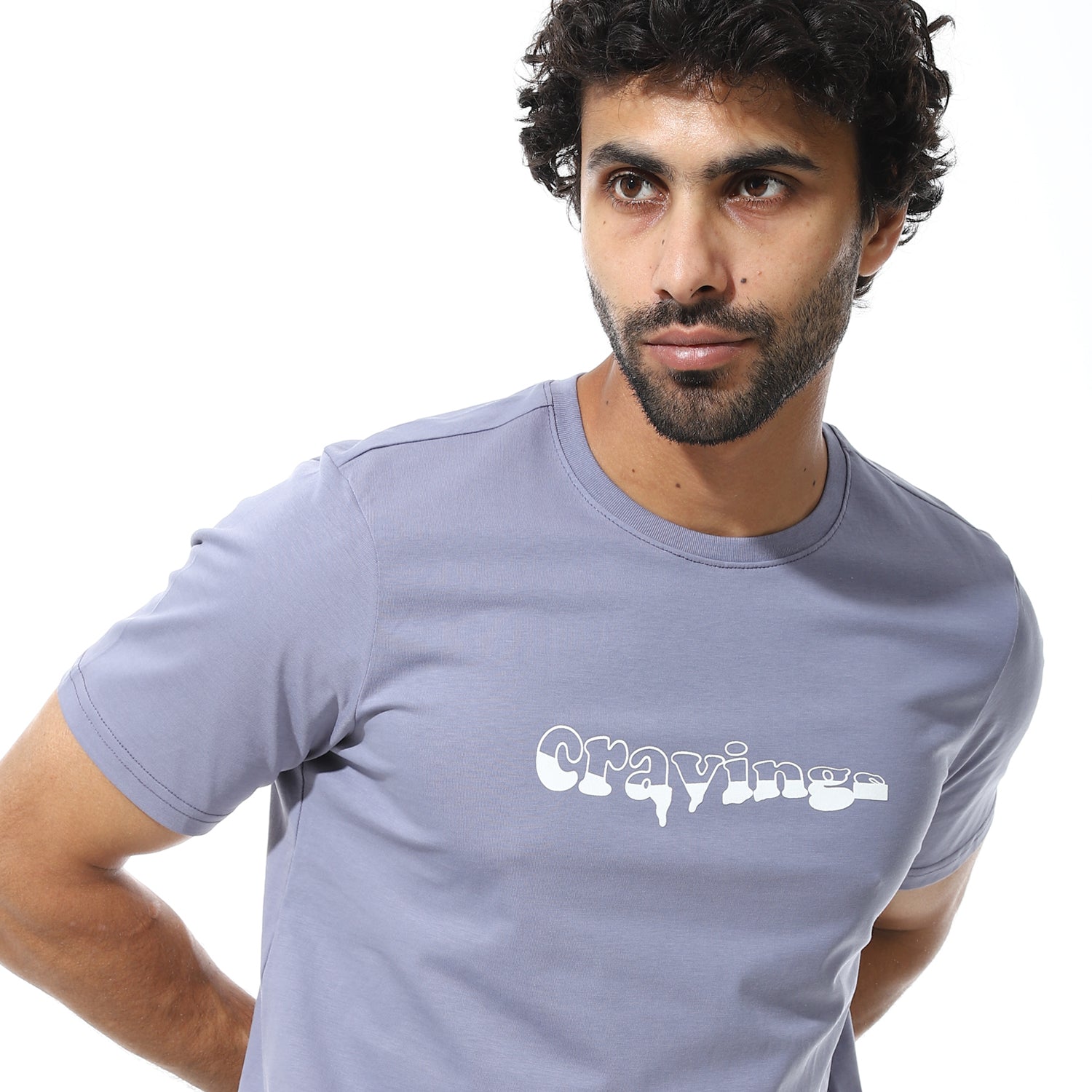 Men's Regular Fit Denim T-Shirt with Printed