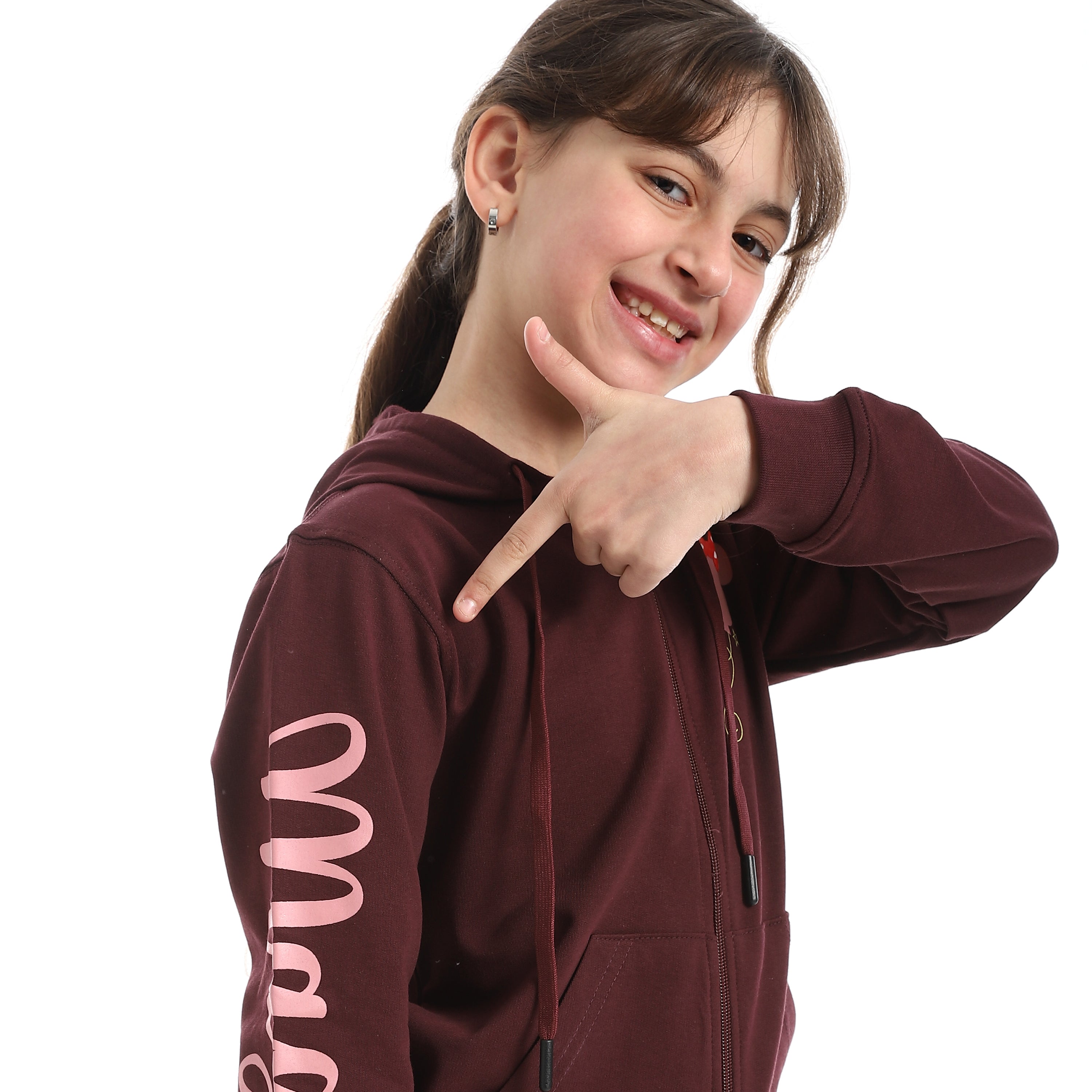 Disney Minnie Mouse Girl's Zip-Up Hoodie