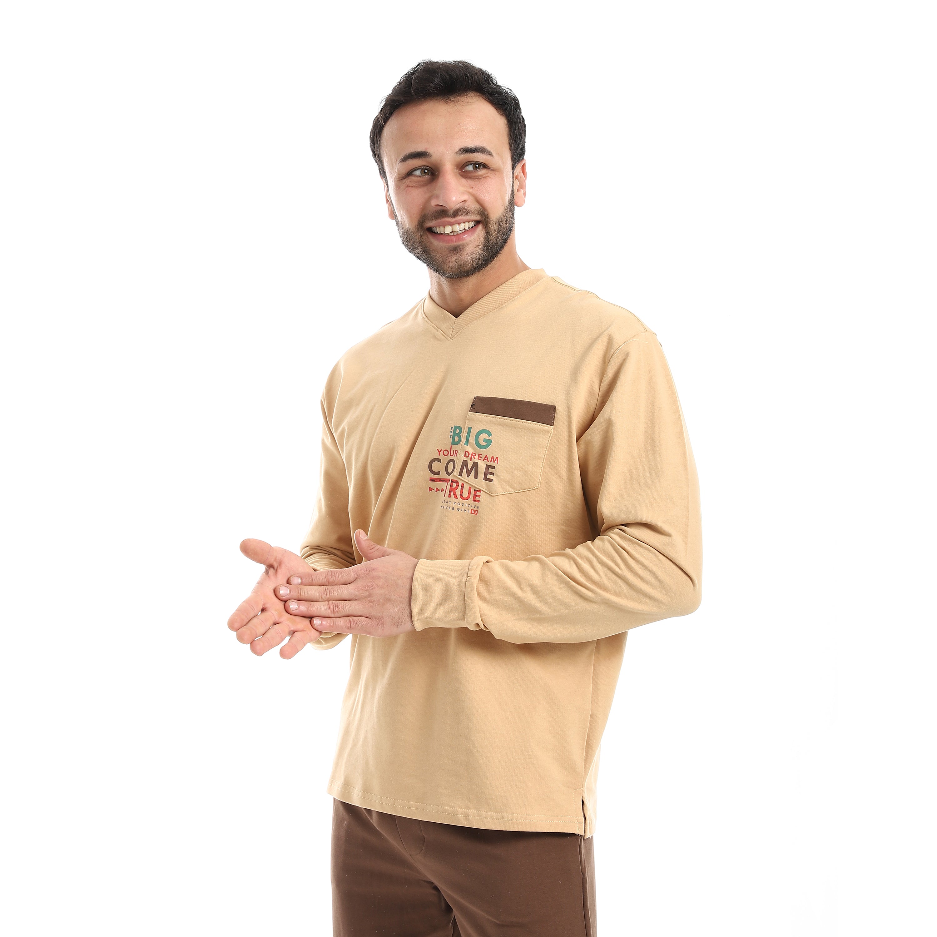 Men’s Long-Sleeve Graphic Pajama Set