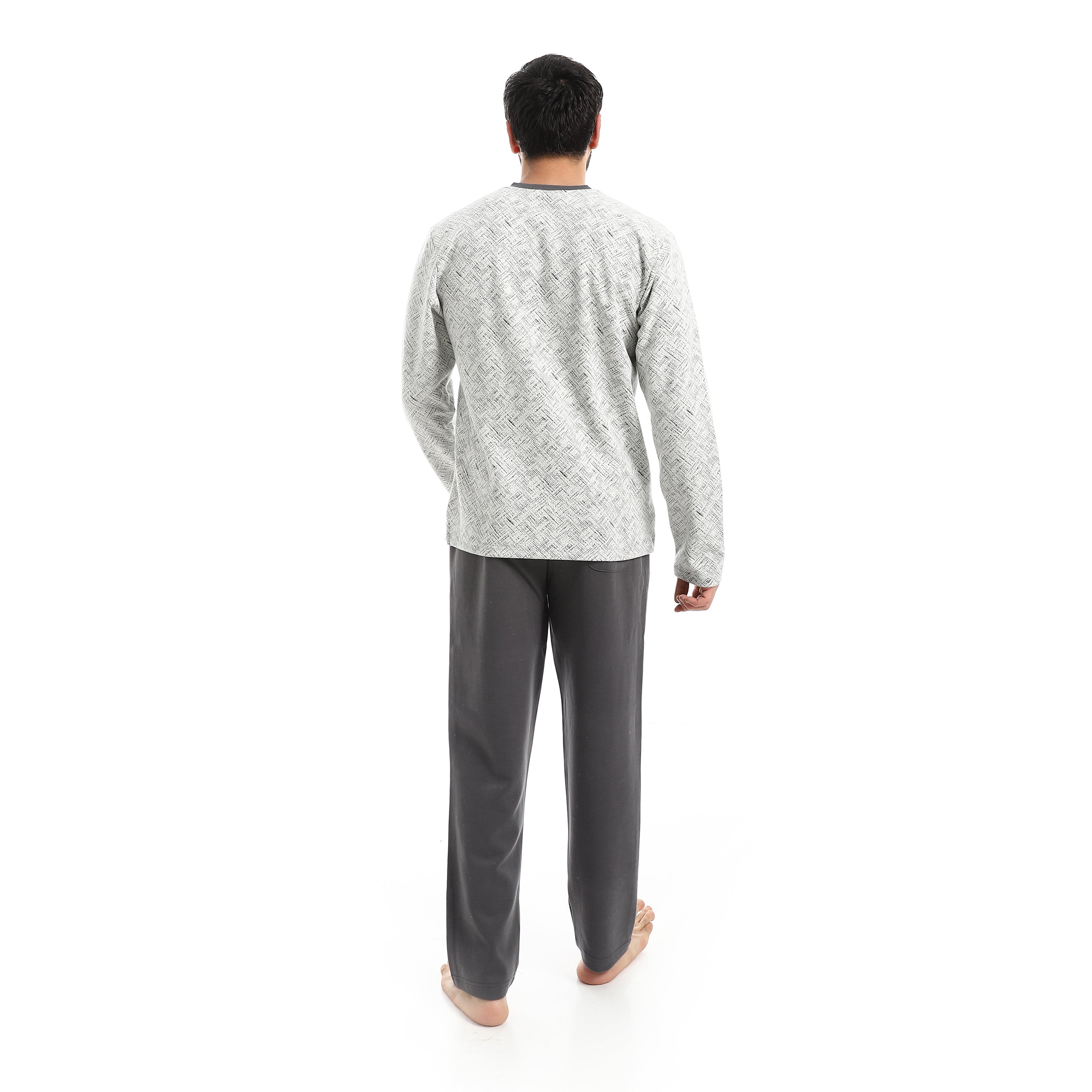 Men's Textured Knit Loungewear Set
