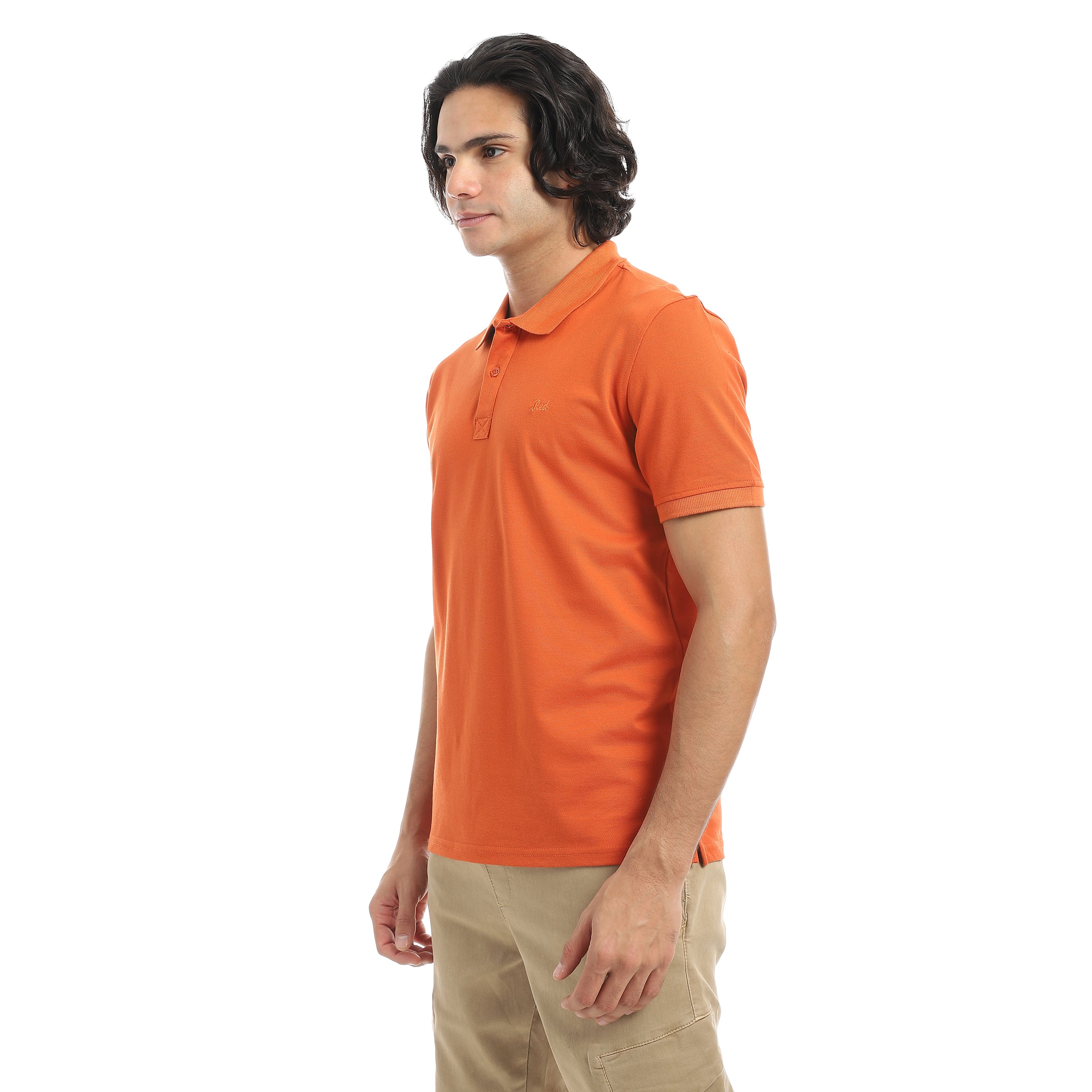 Men’s Polo T-Shirt with “Red” Embroidery