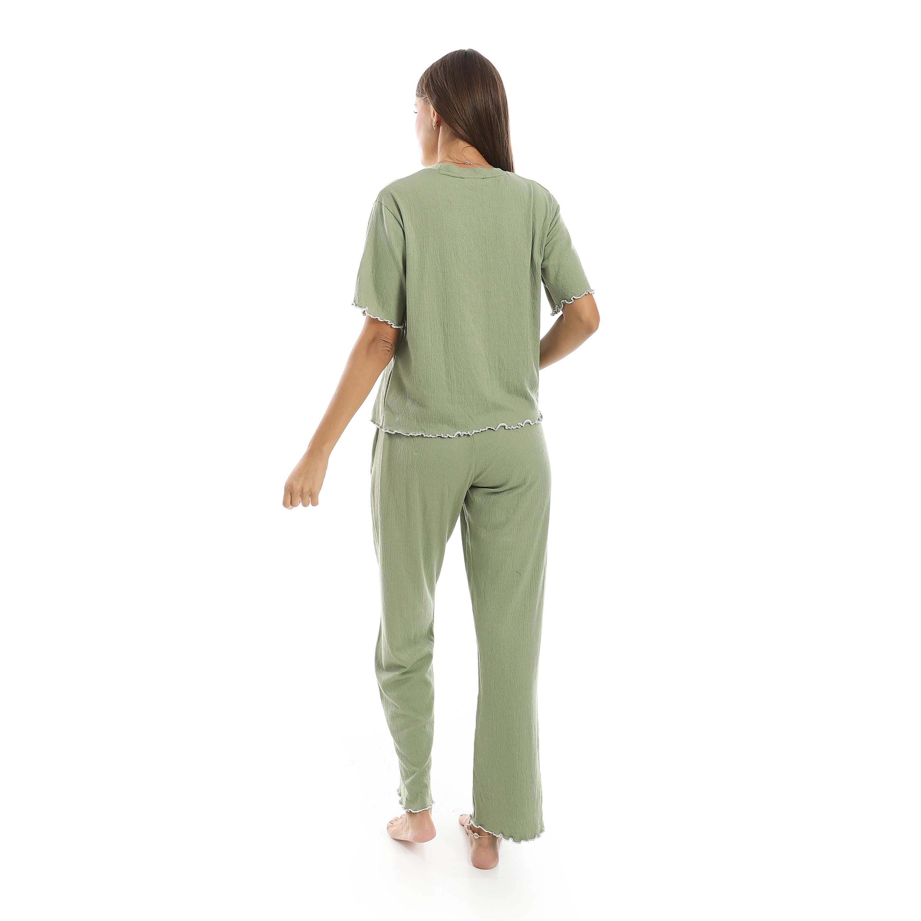 Women’s Jacquard Pajama Set - Olive