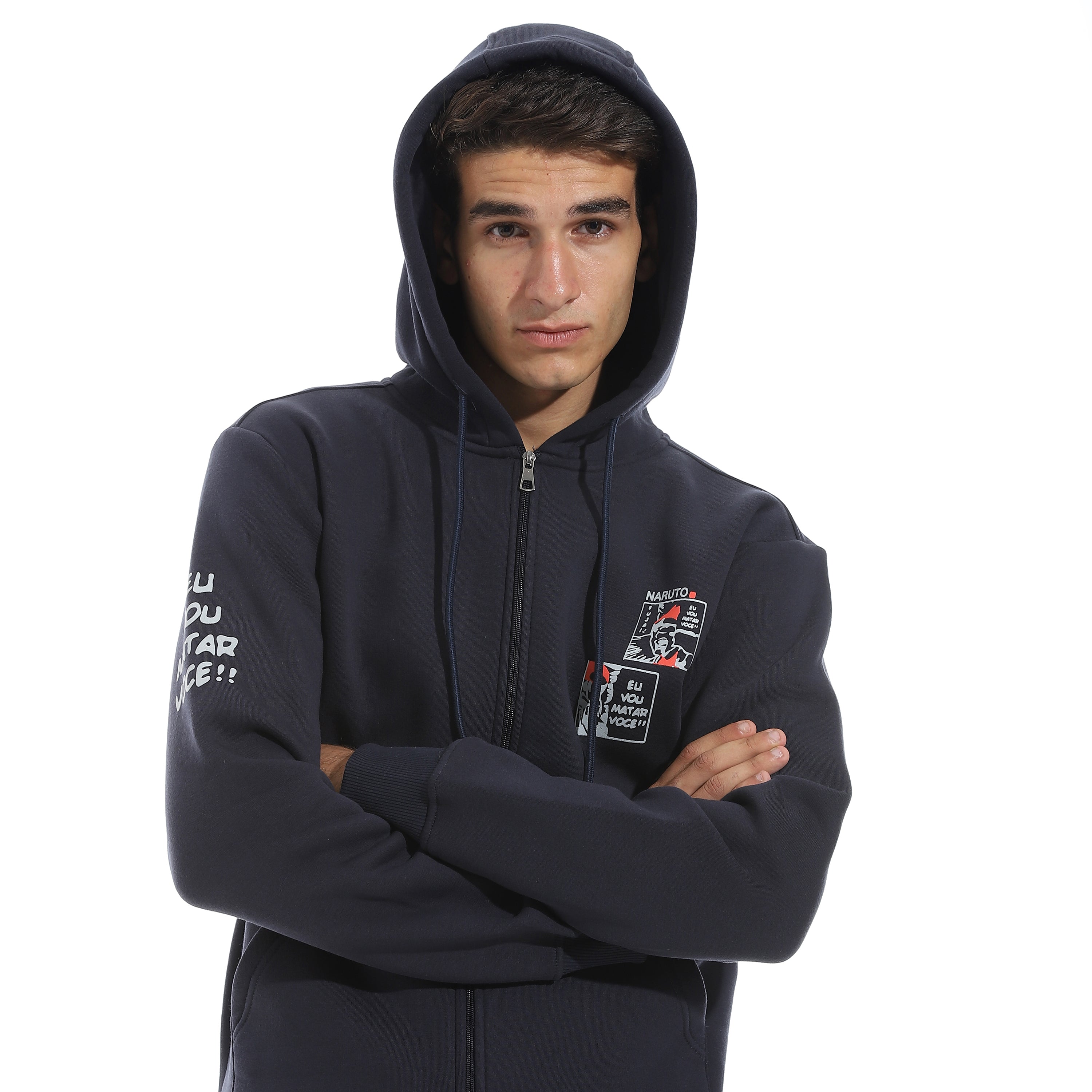 Printed Hoodie Red Cotoon