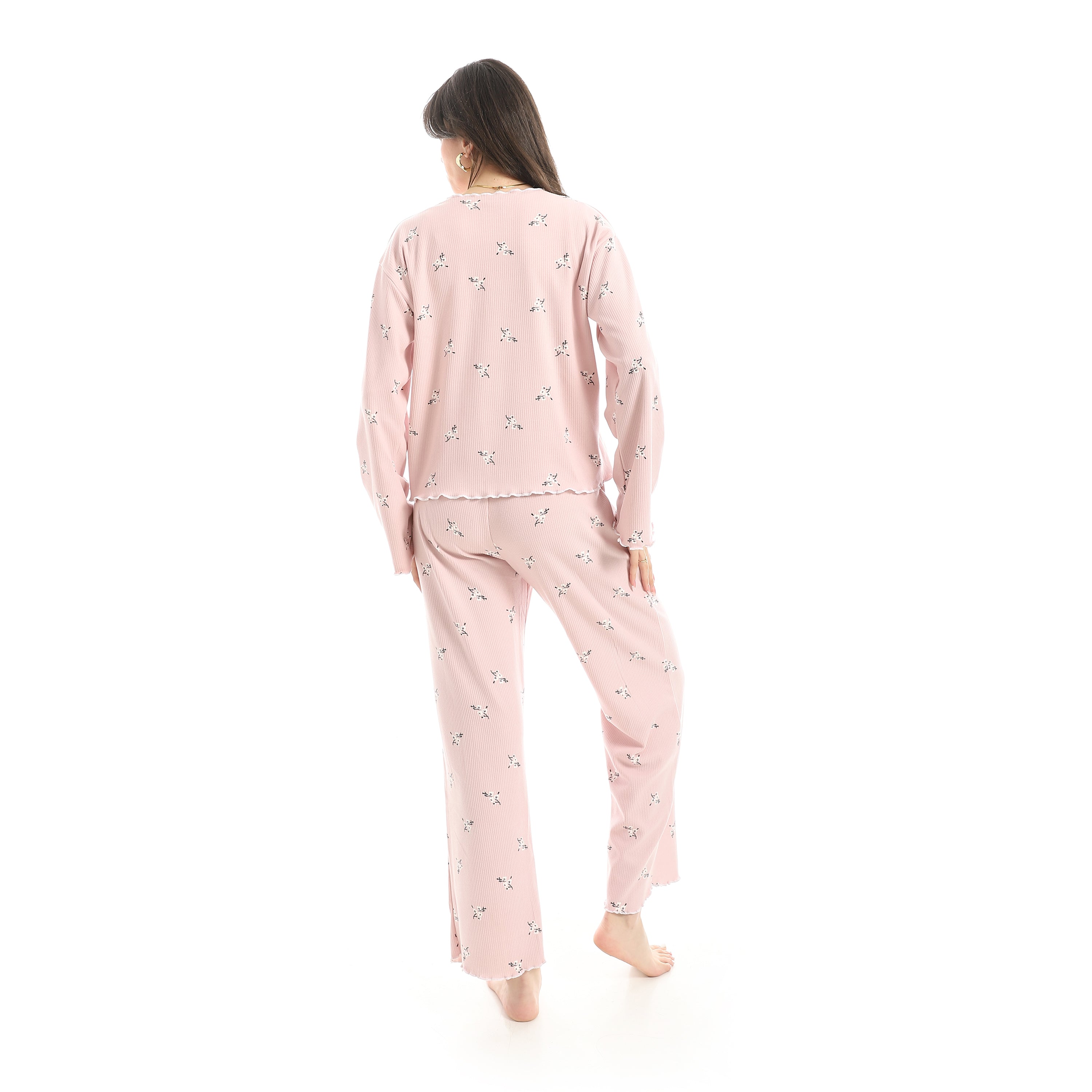Woman Pajama Red Cotton