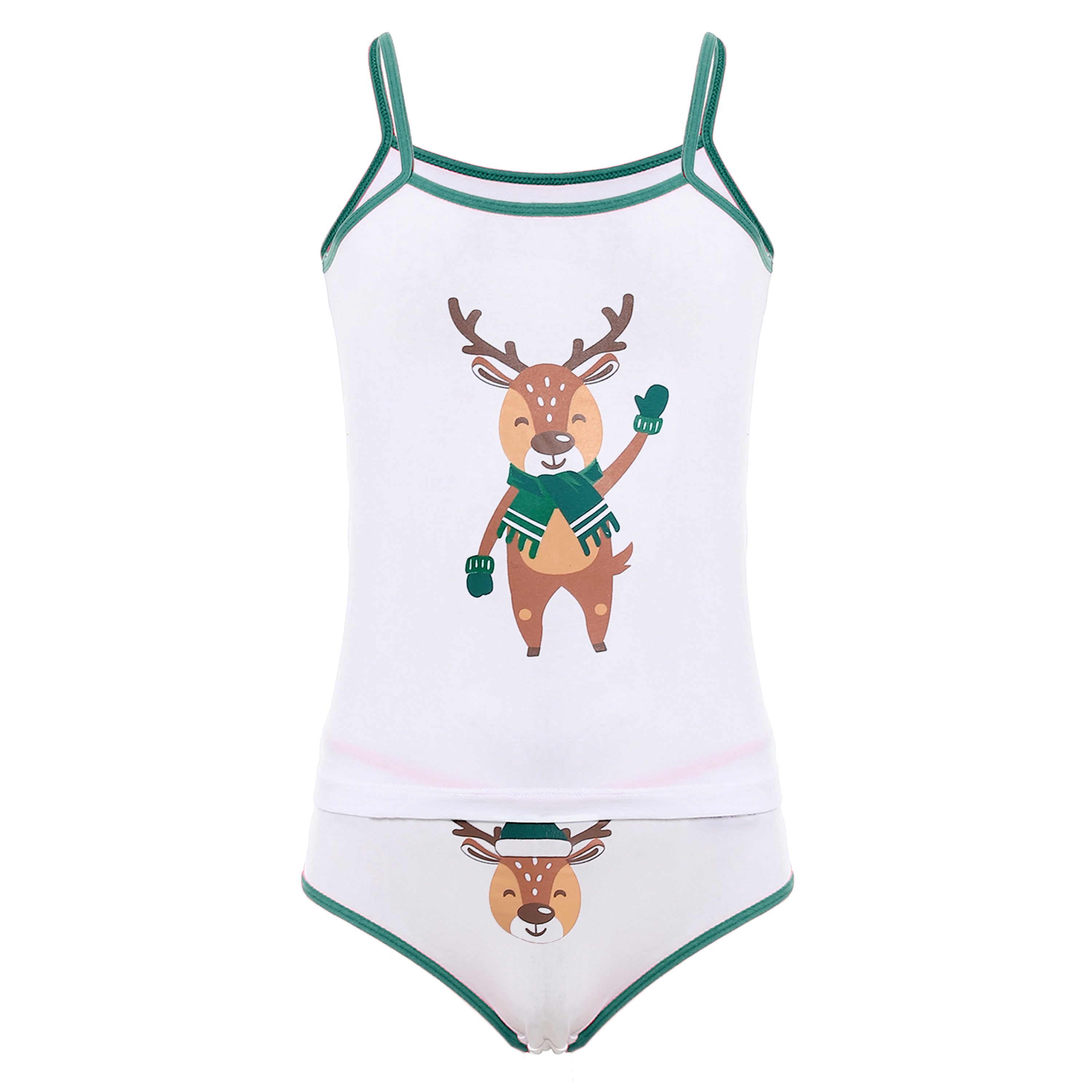 Girls' Bikini And Top Set - Dark Green