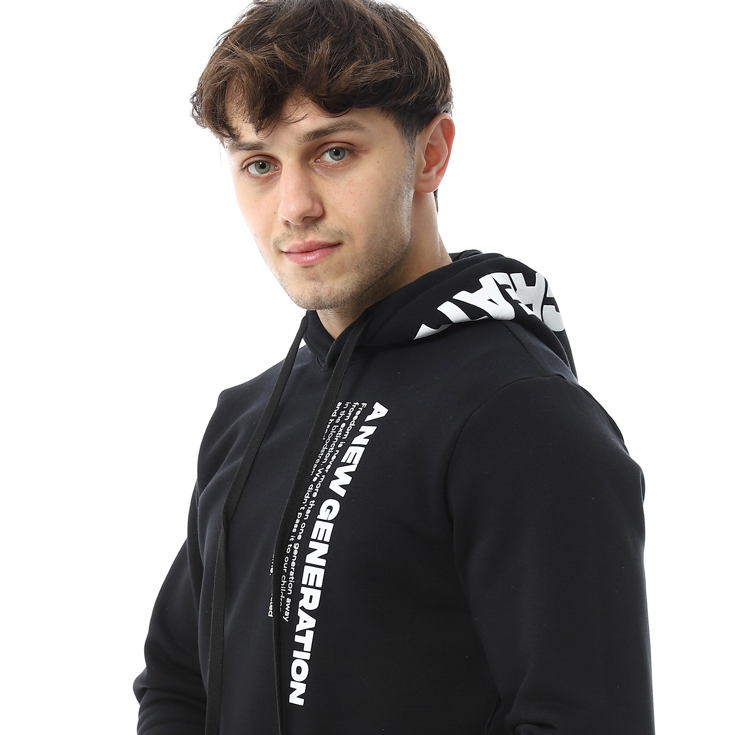 Men's Winter Hoodie Pajamas - Black