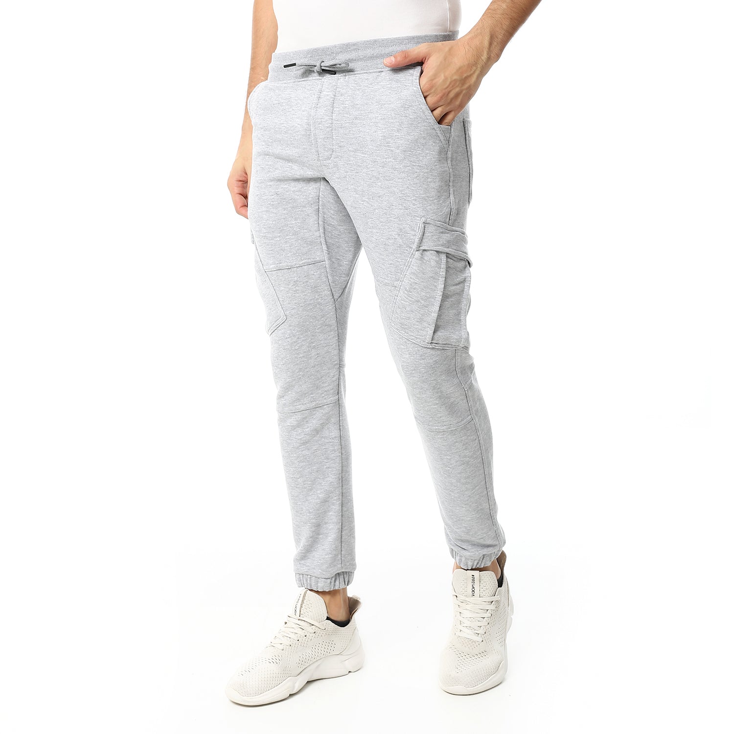 Plain Men's Sweatpants - Comfortable and Versatile Loungewear_ Grey