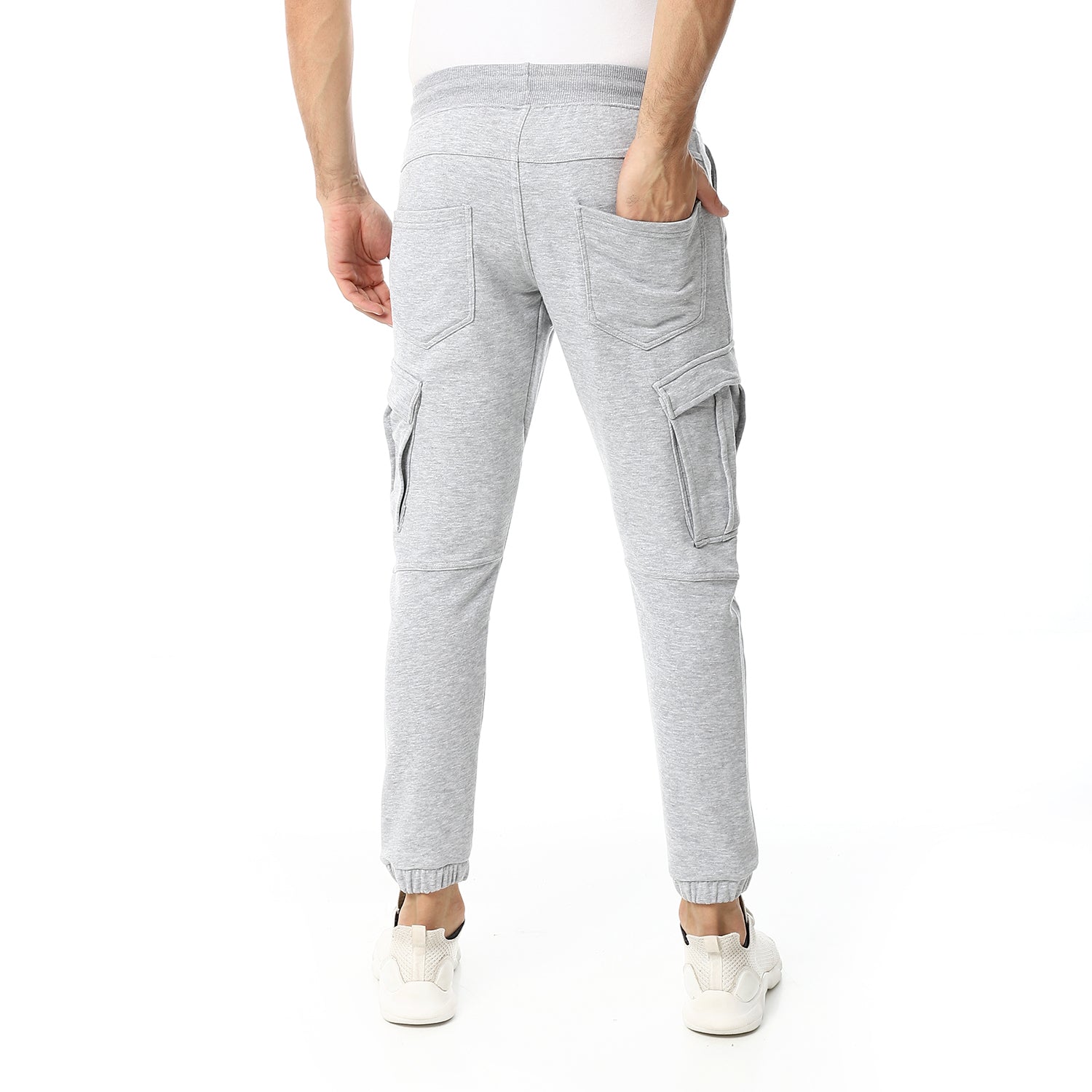 Plain Men's Sweatpants - Comfortable and Versatile Loungewear_ Grey