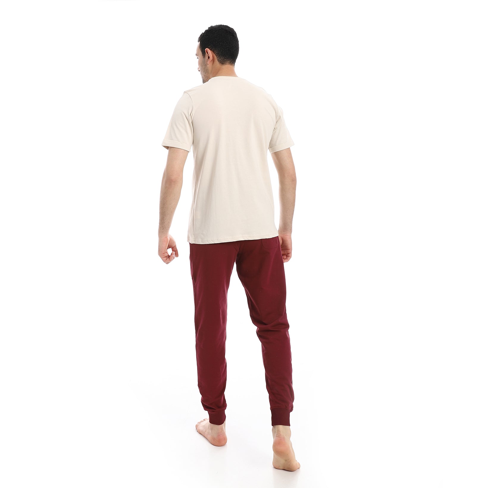 Men's Printed Short Sleeve T-Shirt and Jogger Pajama Set