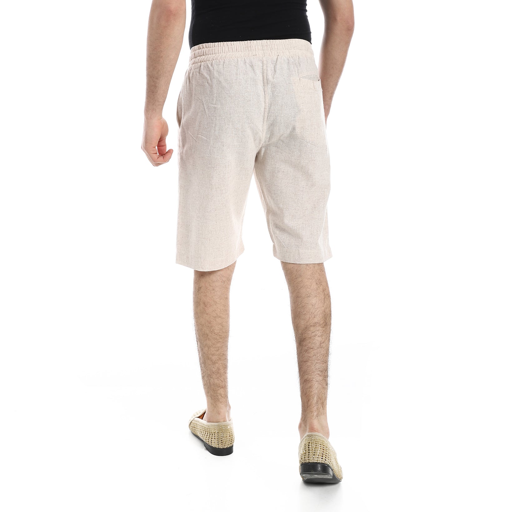 Men's Beige Linen Shorts – Casual Summer Style