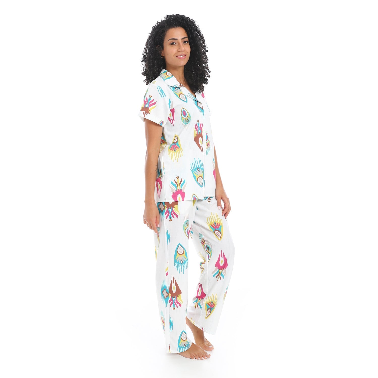 Classic Summer Women's Pajama Set - White