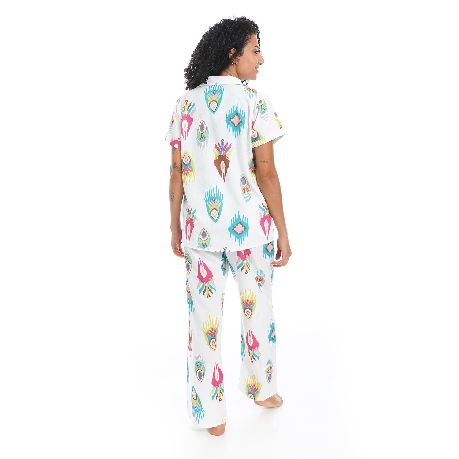 Classic Summer Women's Pajama Set - White