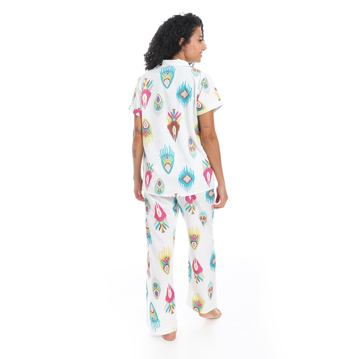 Classic Summer Women's Pajama Set - White