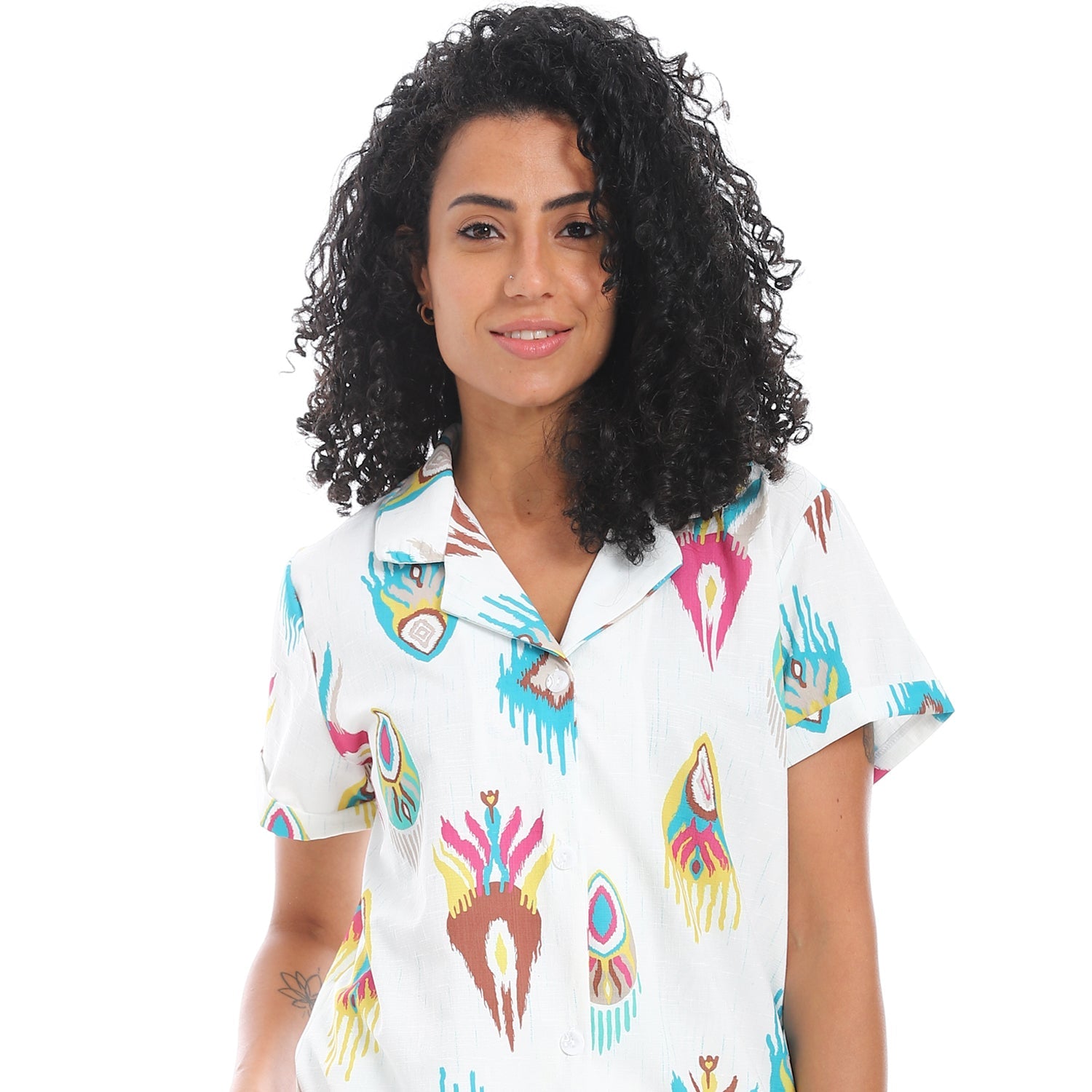 Classic Summer Women's Pajama Set - White