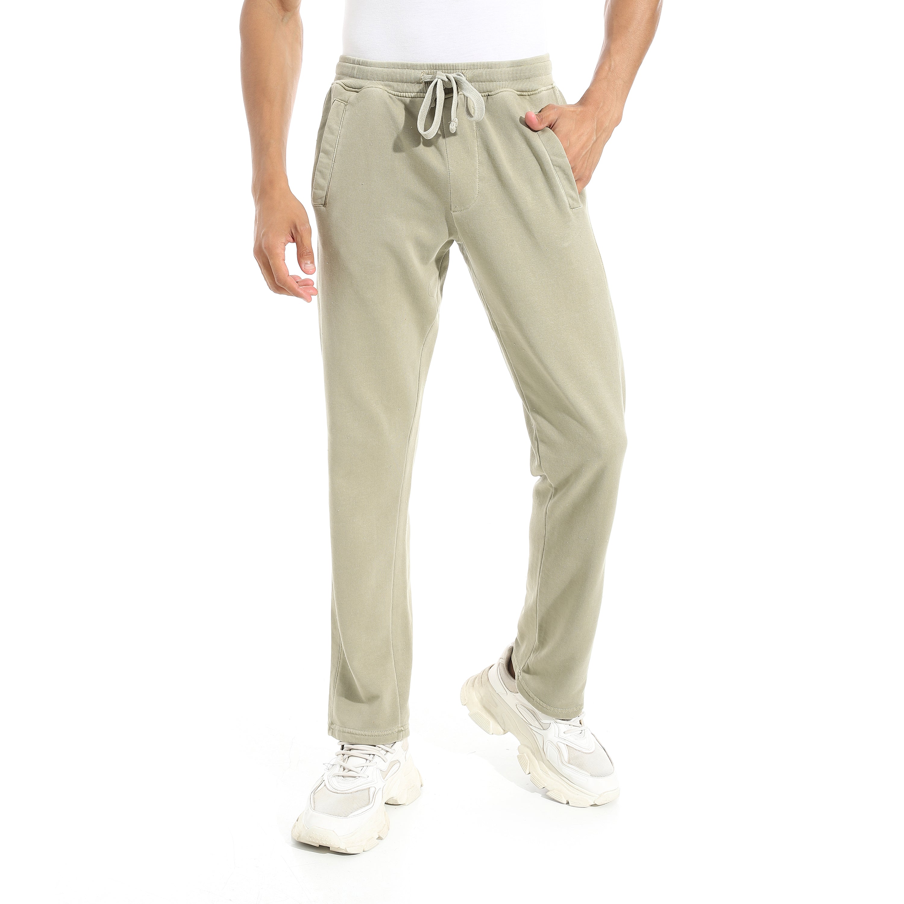 Men’s Light Olive Jogger Pants – Drawstring Waist | Casual Loungewear