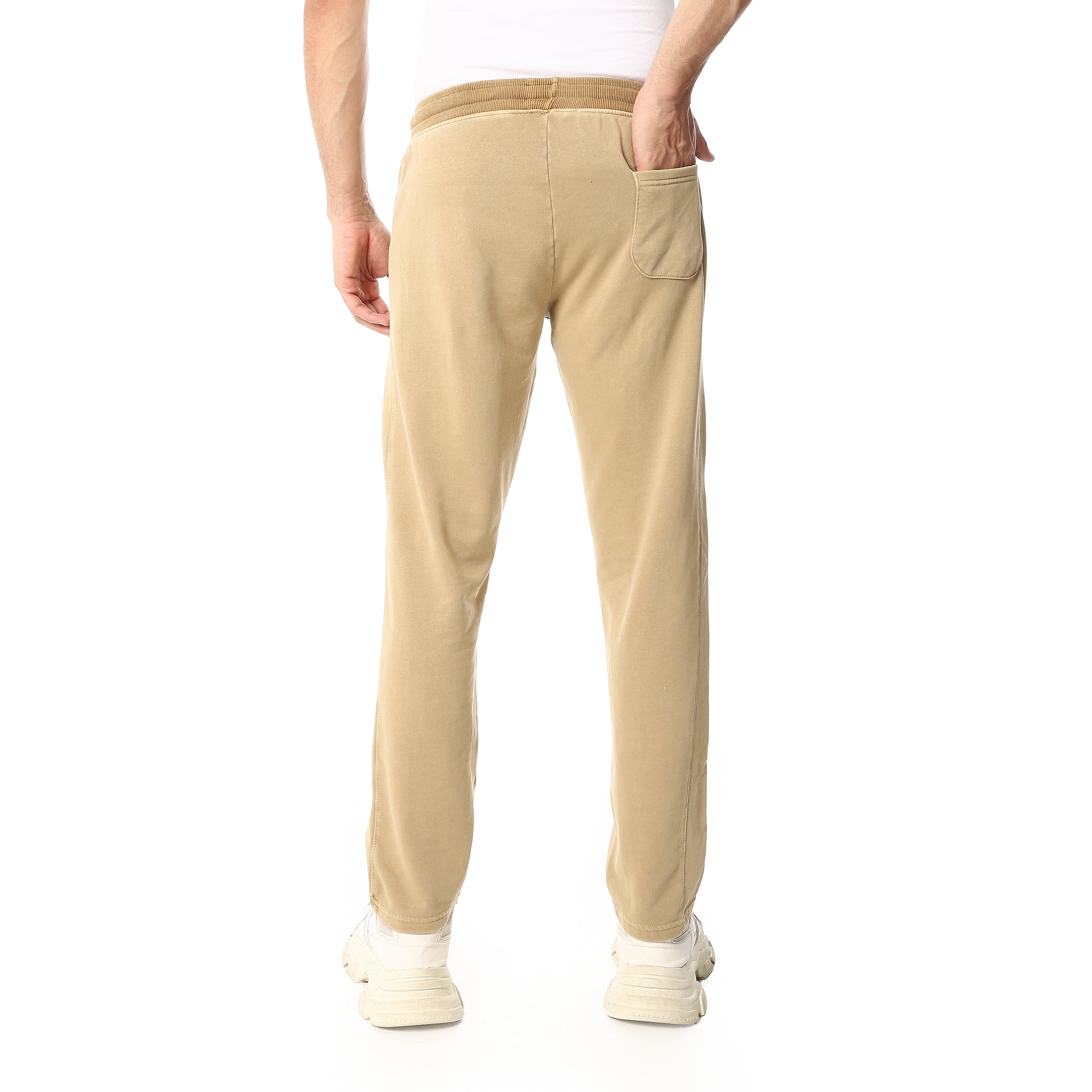 Men’s Light Beige Jogger Pants – Drawstring Waist | Casual Loungewear